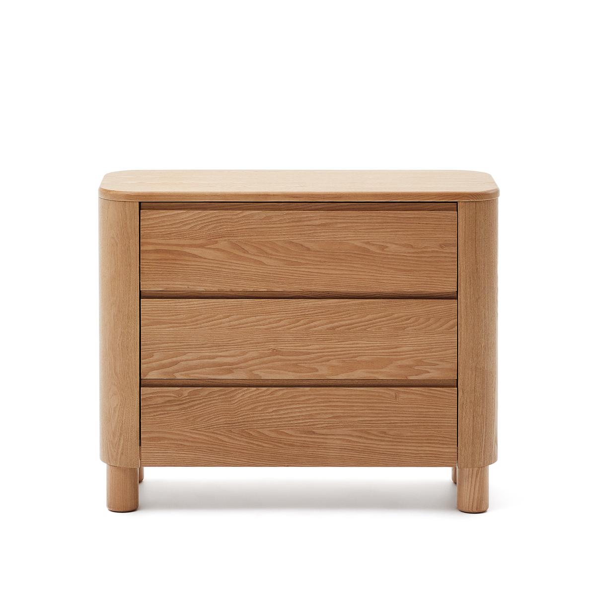 KAVE HOME Salaya byrå, med 3 lådor - askplywood och askträ