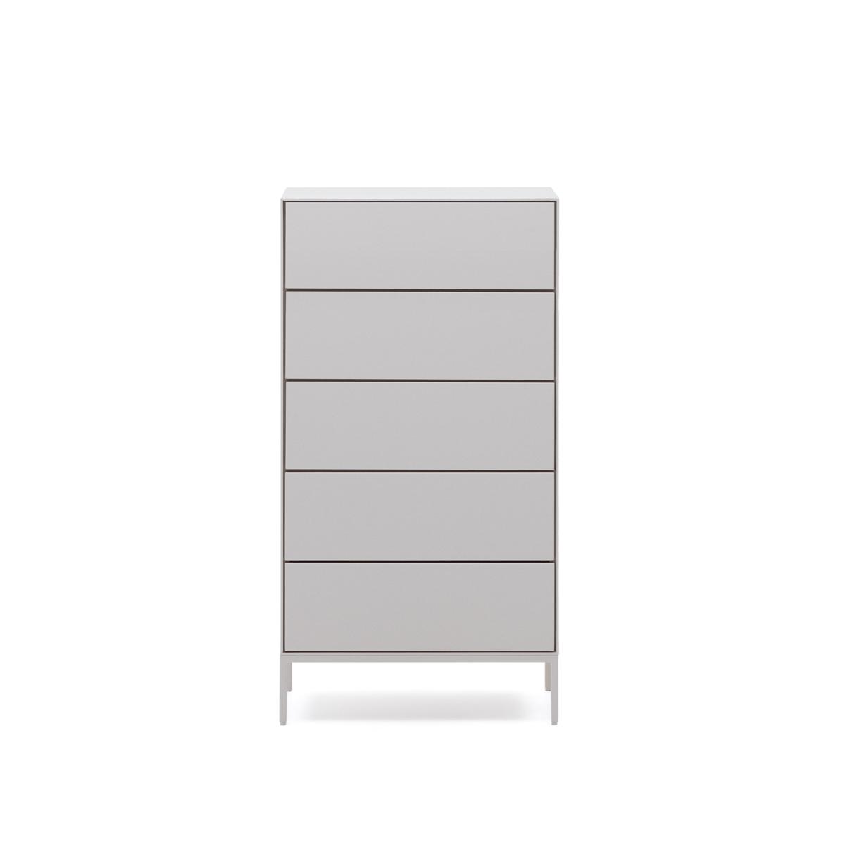 KAVE HOME Vedrana byrå med 5 lådor vitlackerad MDF 60 x 114 cm