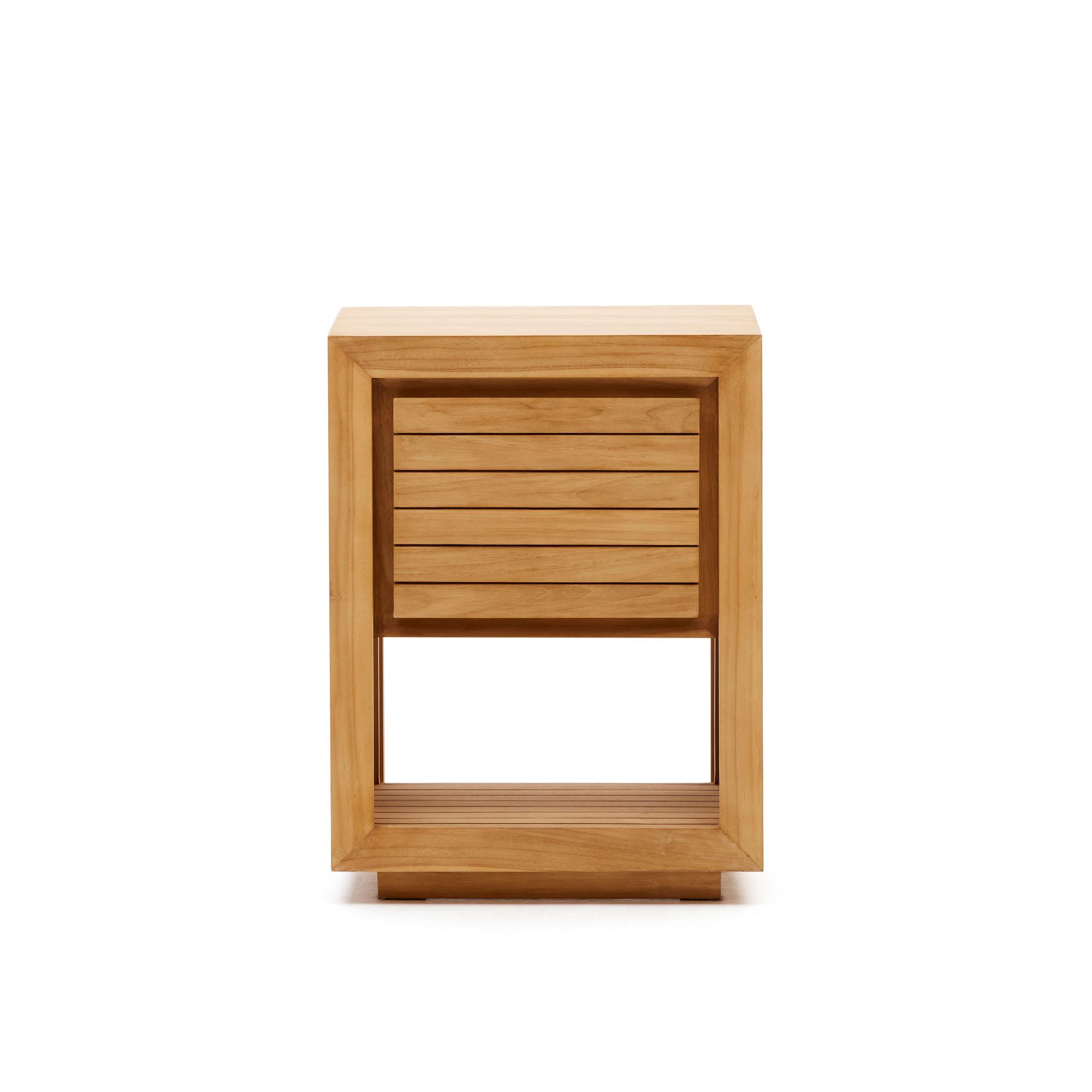 KAVE HOME Saula badrumsmöbel i massivt teak med naturlig finish, 60 x 45 cm