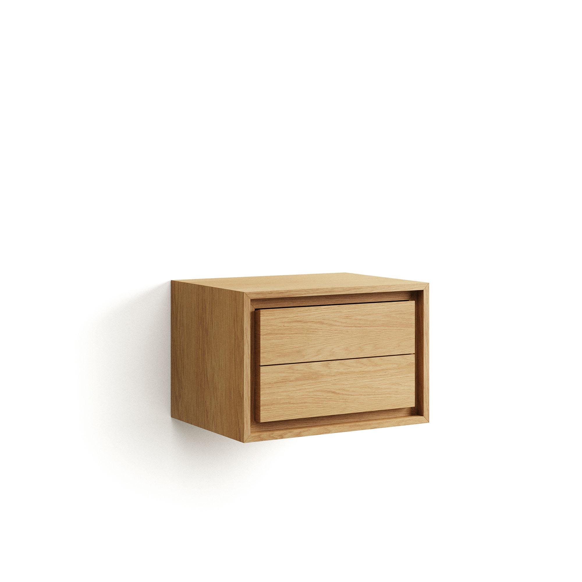 KAVE HOME Kenta badrumsmöbel i massivt teak med naturlig finish, 60 x 45 cm