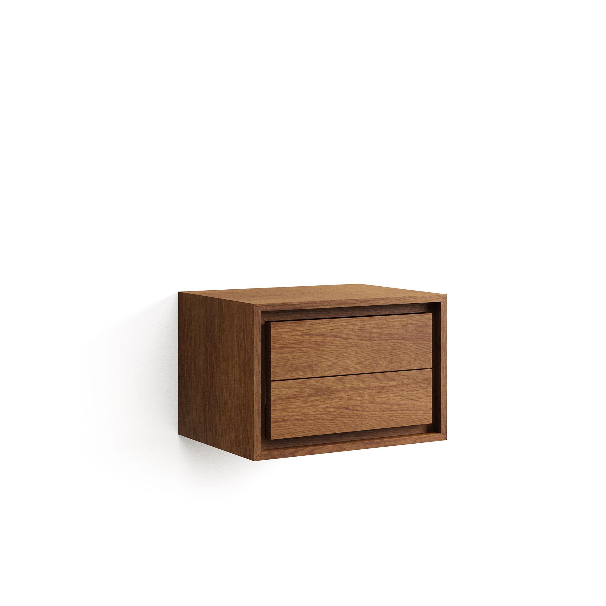 KAVE HOME Kenta badrumsmöbel i massiv teak med valnötsfinish, 60 x 45 cm