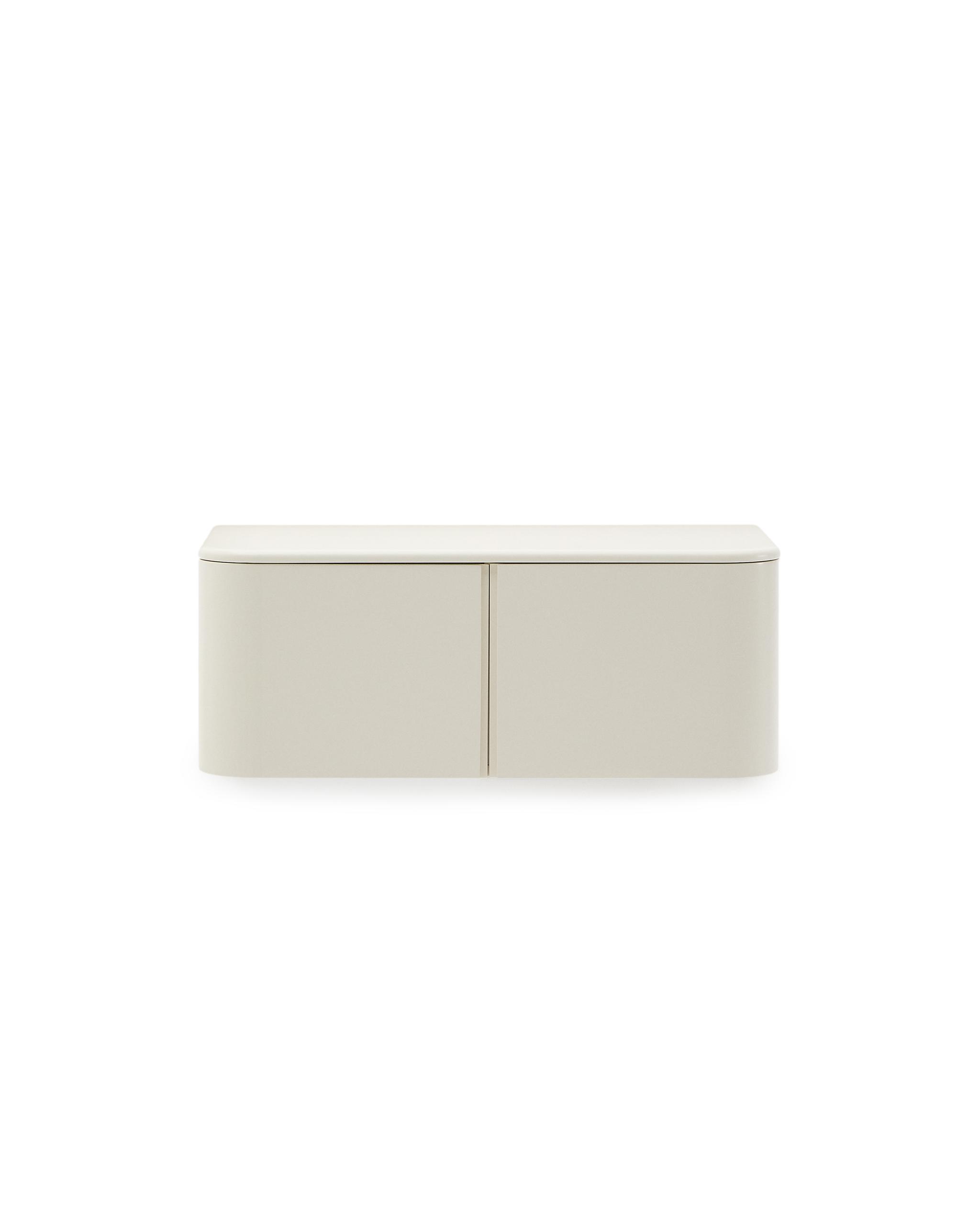 KAVE HOME Salaya badrumsmöbler i lackerad beige asklaminerad plywood 90 x 45 cm