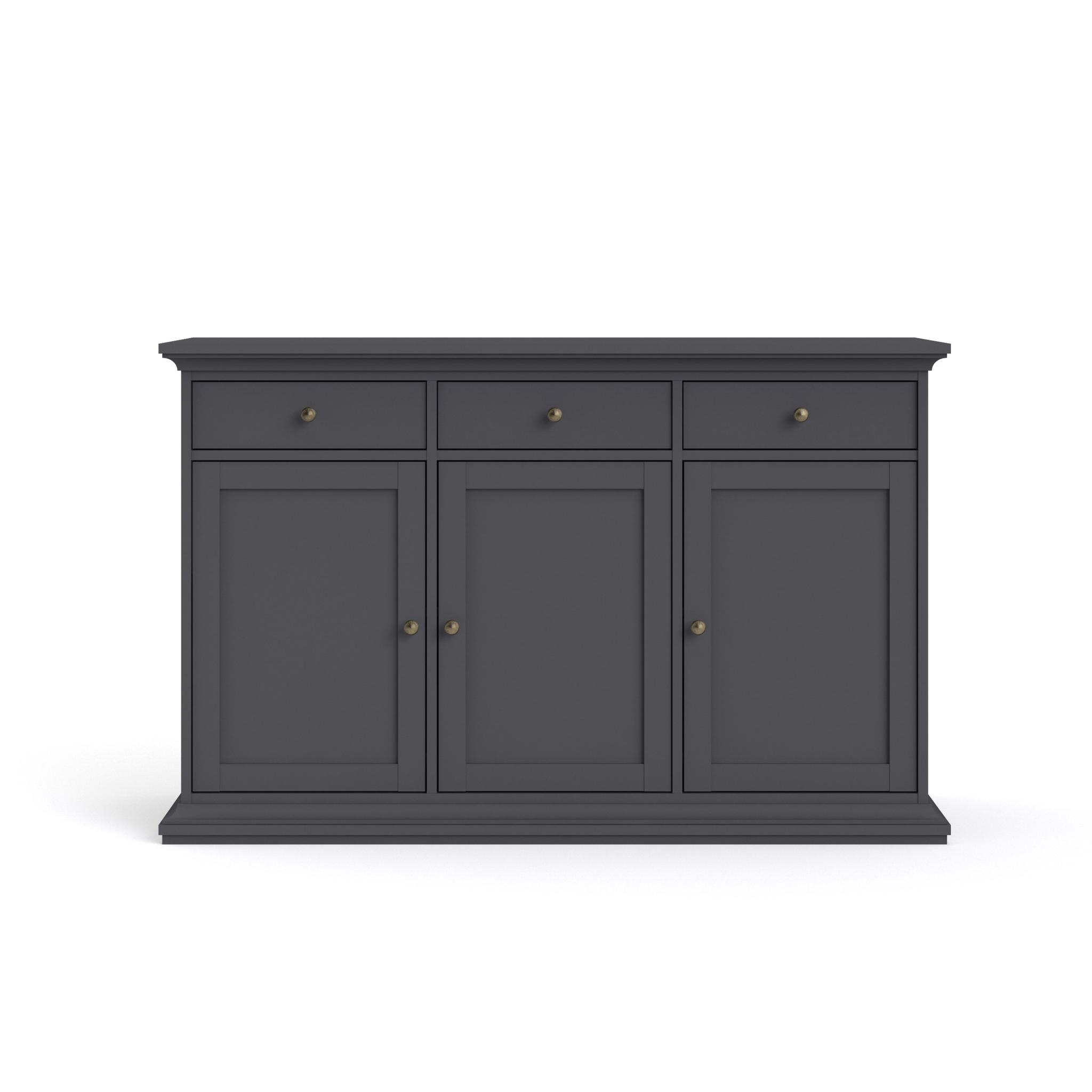 TVILUM Paris Sideboard 3 dörrar + 3 lådor - ParcelMatt Grå Matt Grå