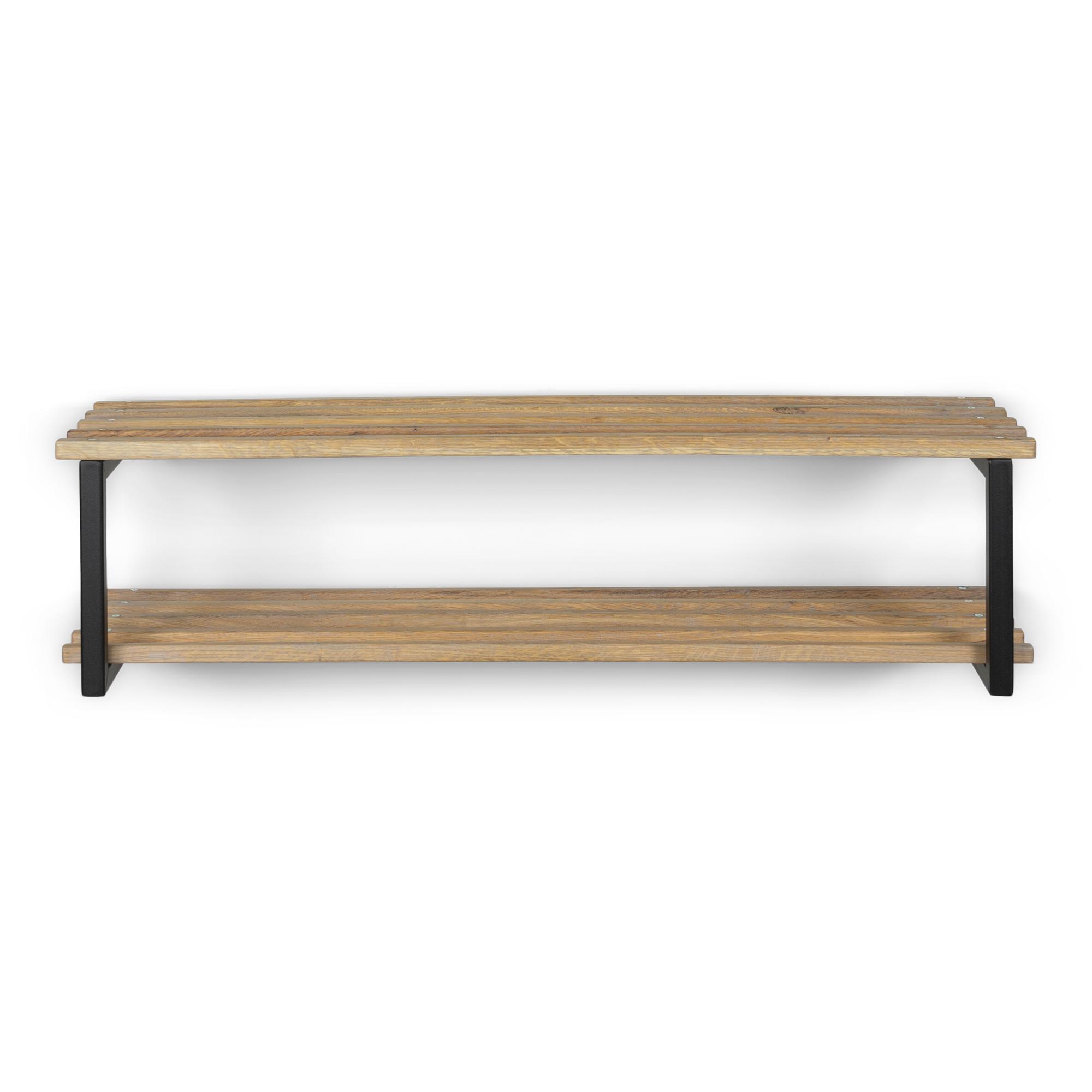 SPINDER DESIGN Rizzoli/Marco XL skohylla, m. 2 hyllplan - naturlig ek och svart stål (B:100)
