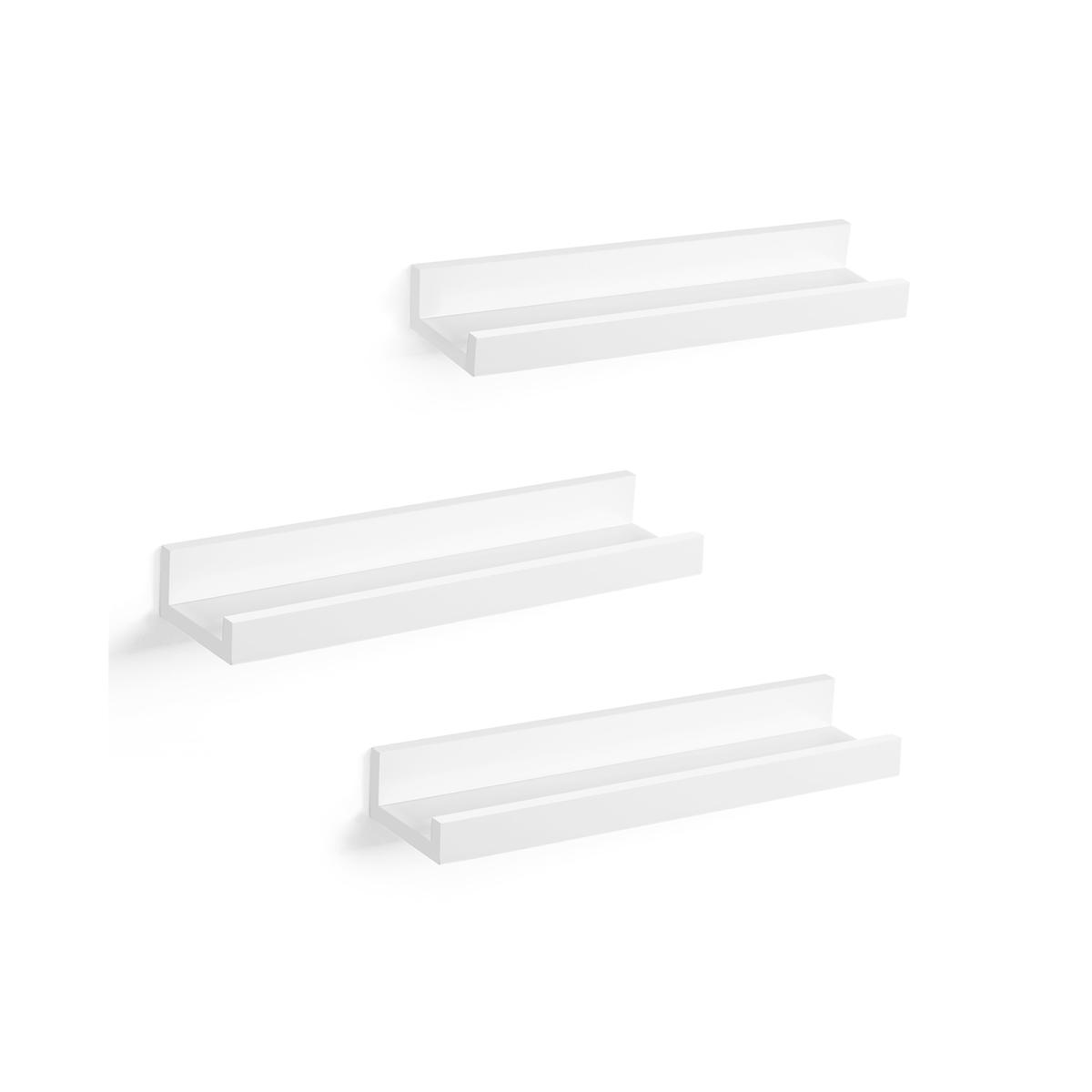 SONGMICS LWS38WT tavelhyllor - vit MDF (set om 3)