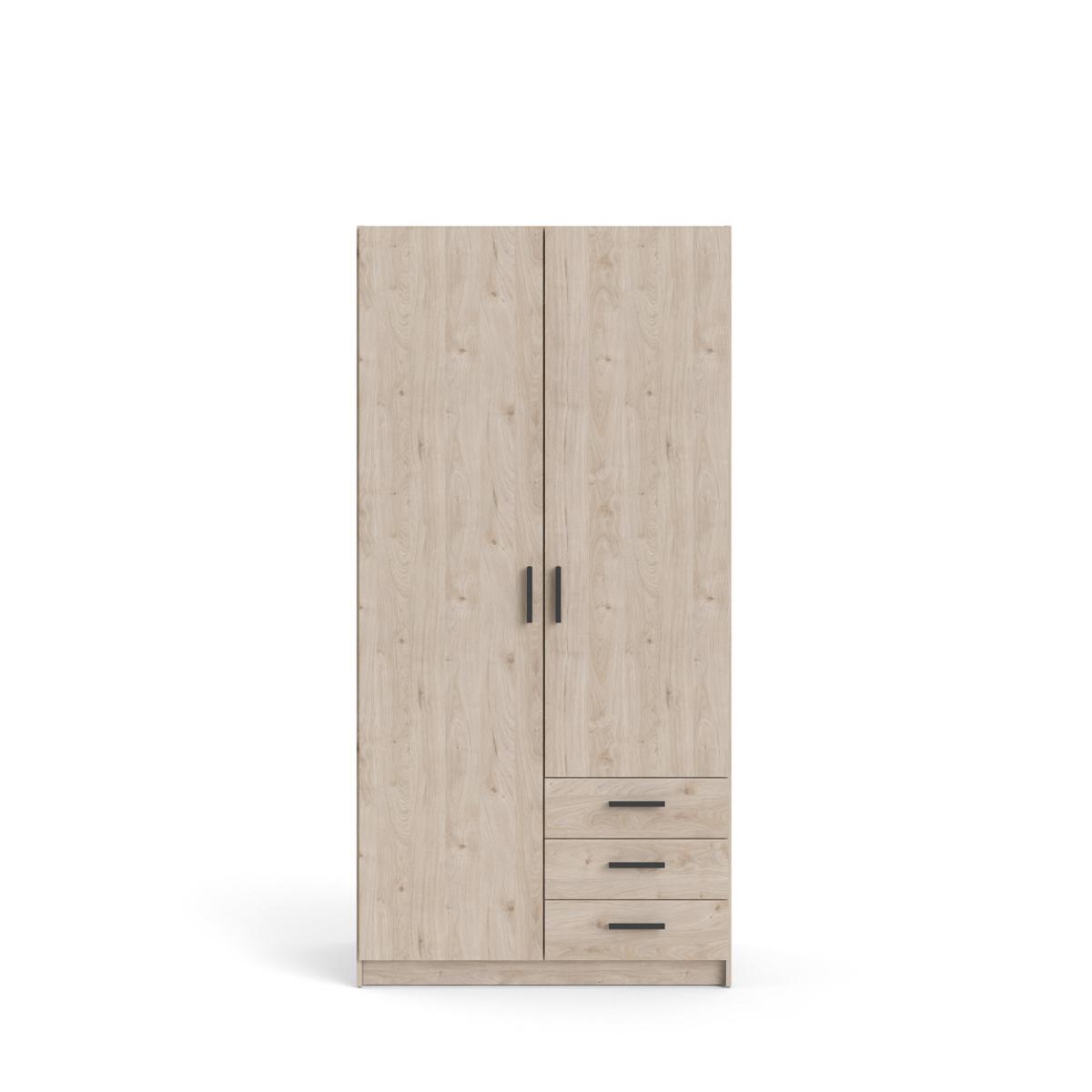 TVILUM Sprint Garderob 2 dörrar + 3 lådor - ParcelJackson Hickory Jackson Hickory