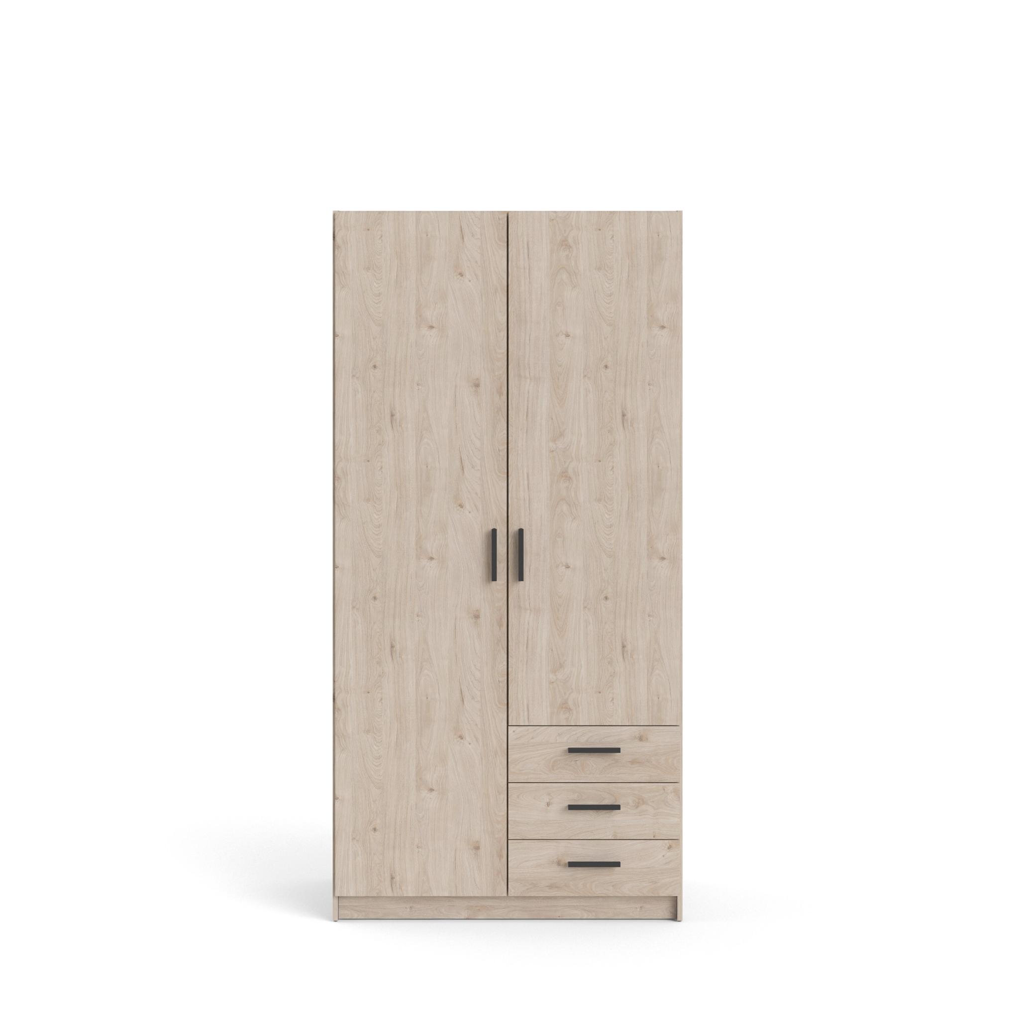 TVILUM Sprint Garderob 2 dörrar + 3 lådor - ParcelJackson Hickory Jackson Hickory