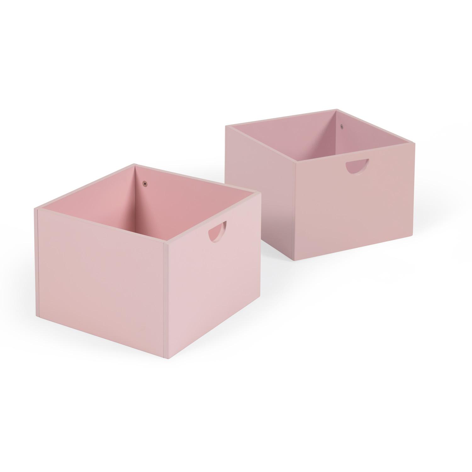 KAVE HOME Nunila låda för Nunila barnbokhylla - rosa MDF (set med 2)