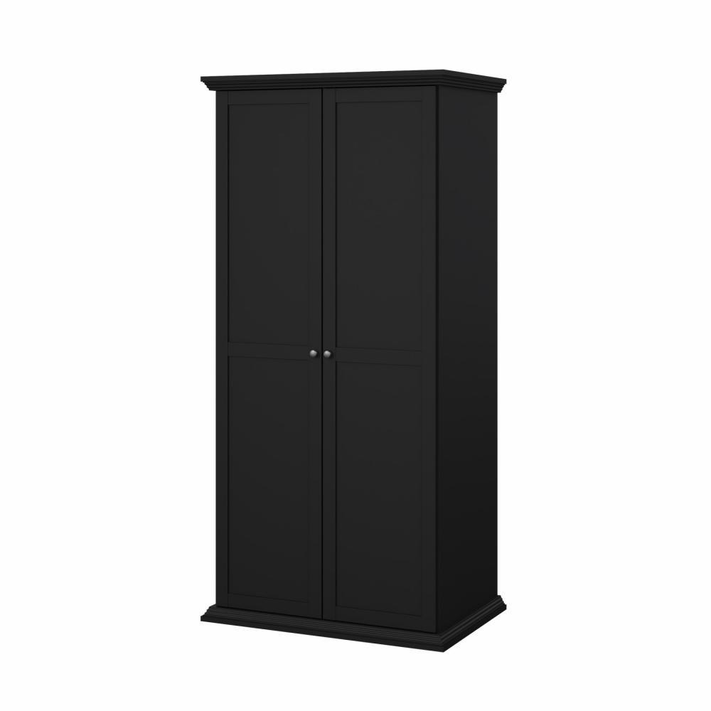 TWILUM North Garderob, mattsvart, 95,7 x 63,1 x 200 cm