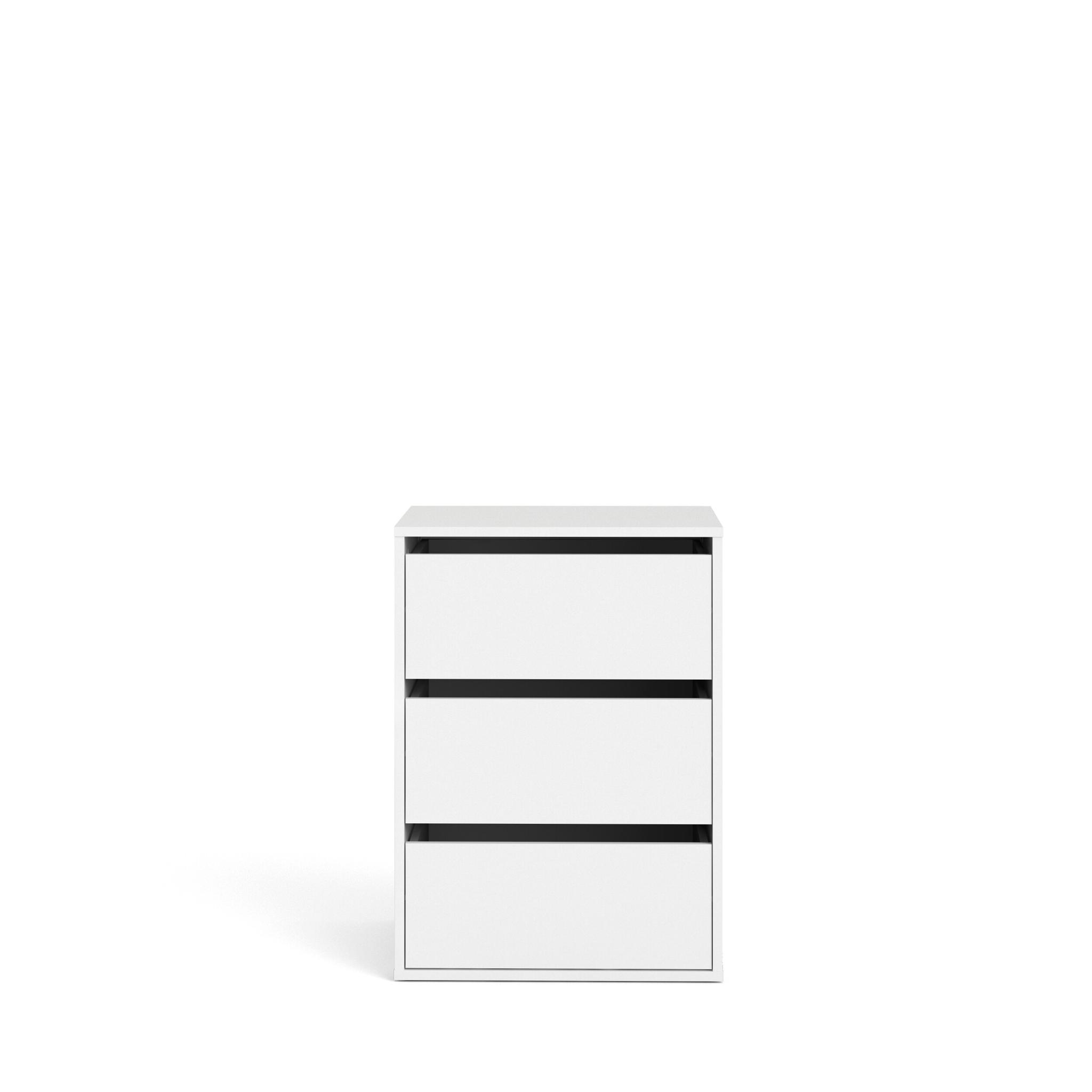 TVILUM Verona/Firenze lådssektion - vit laminerad mdf, 3 lådor