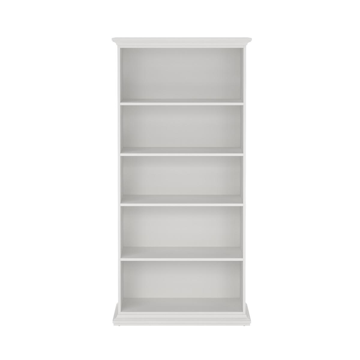 TVILUM Paris bokhylla - vit laminat, med 4 hyllor