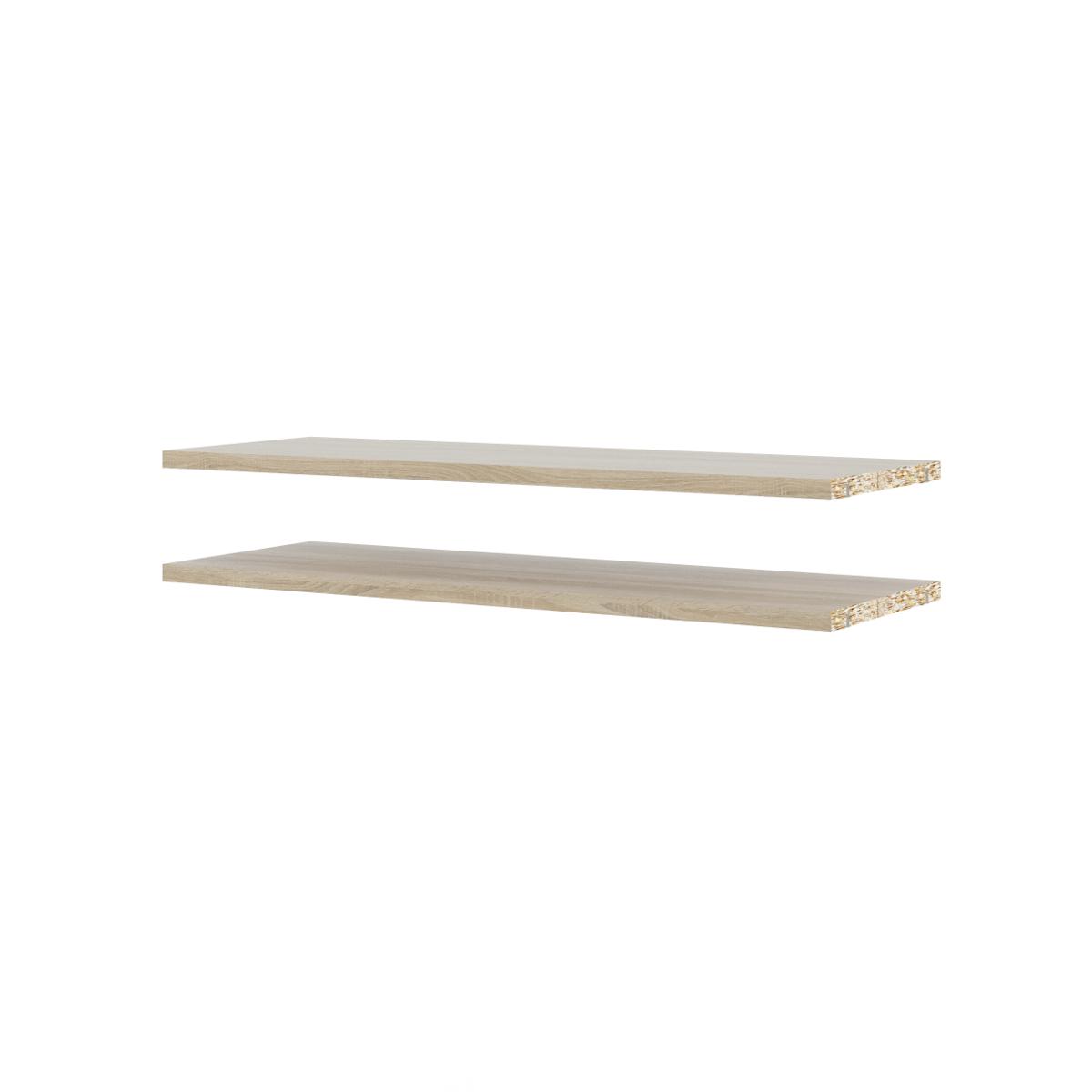 TVILUM Basic hyllplan - naturlig ekstruktur (set med 2 breda hyllplan)