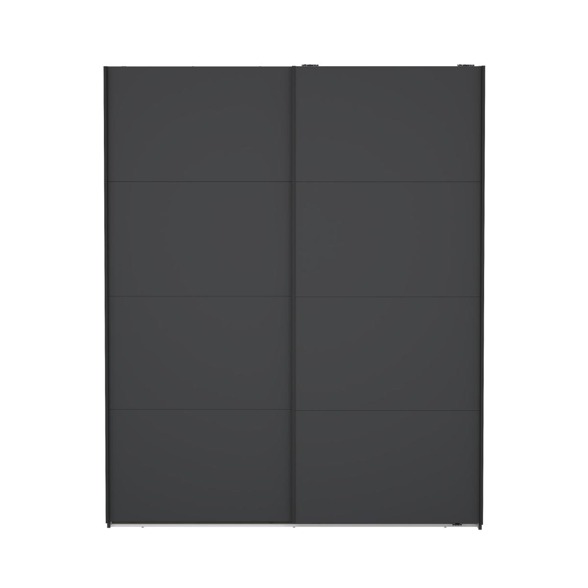TVILUM Bergamo Garderob med 2 skjutdörrar 180 x 220 cm - Paket