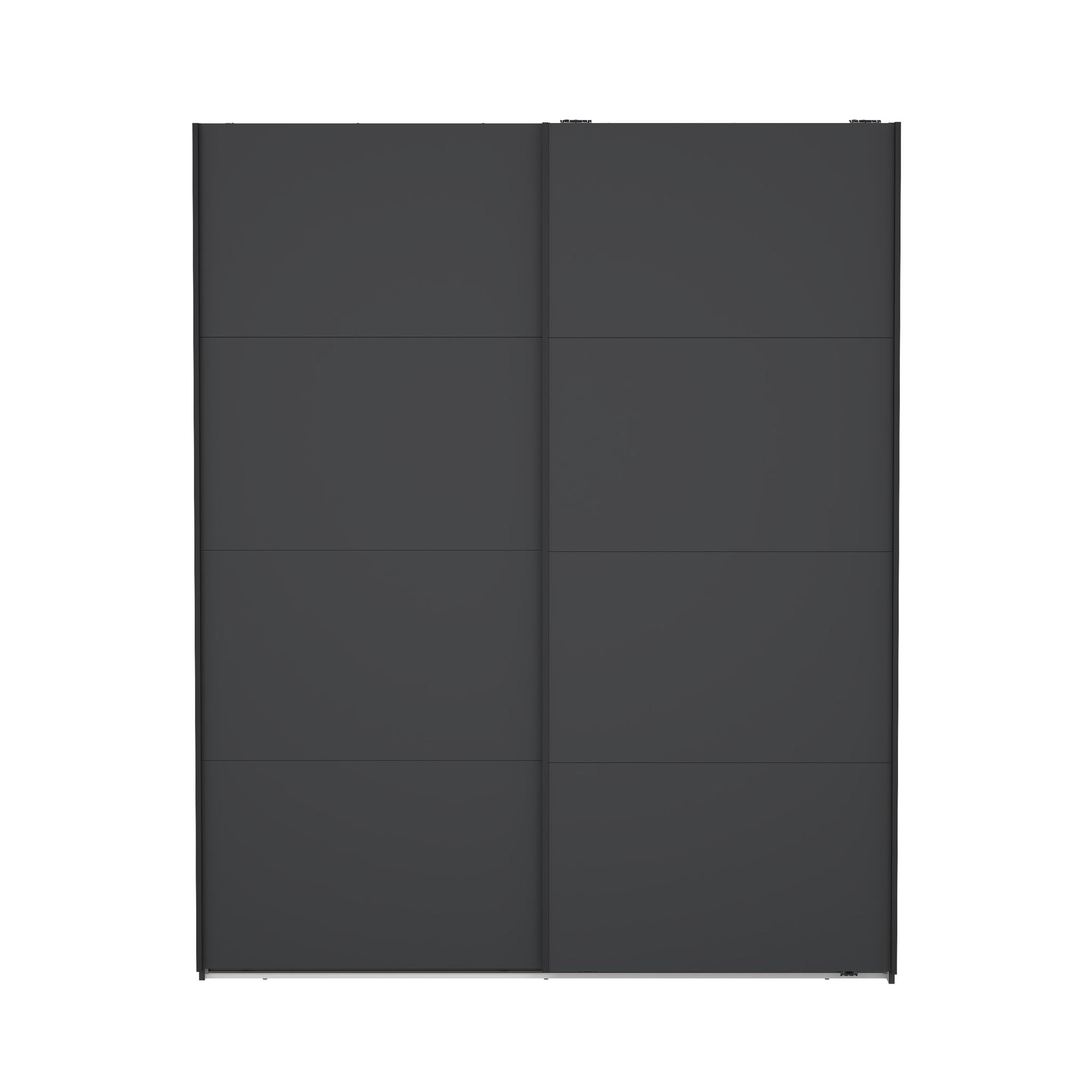 TVILUM Bergamo Garderob med 2 skjutdörrar 180 x 220 cm - Paket