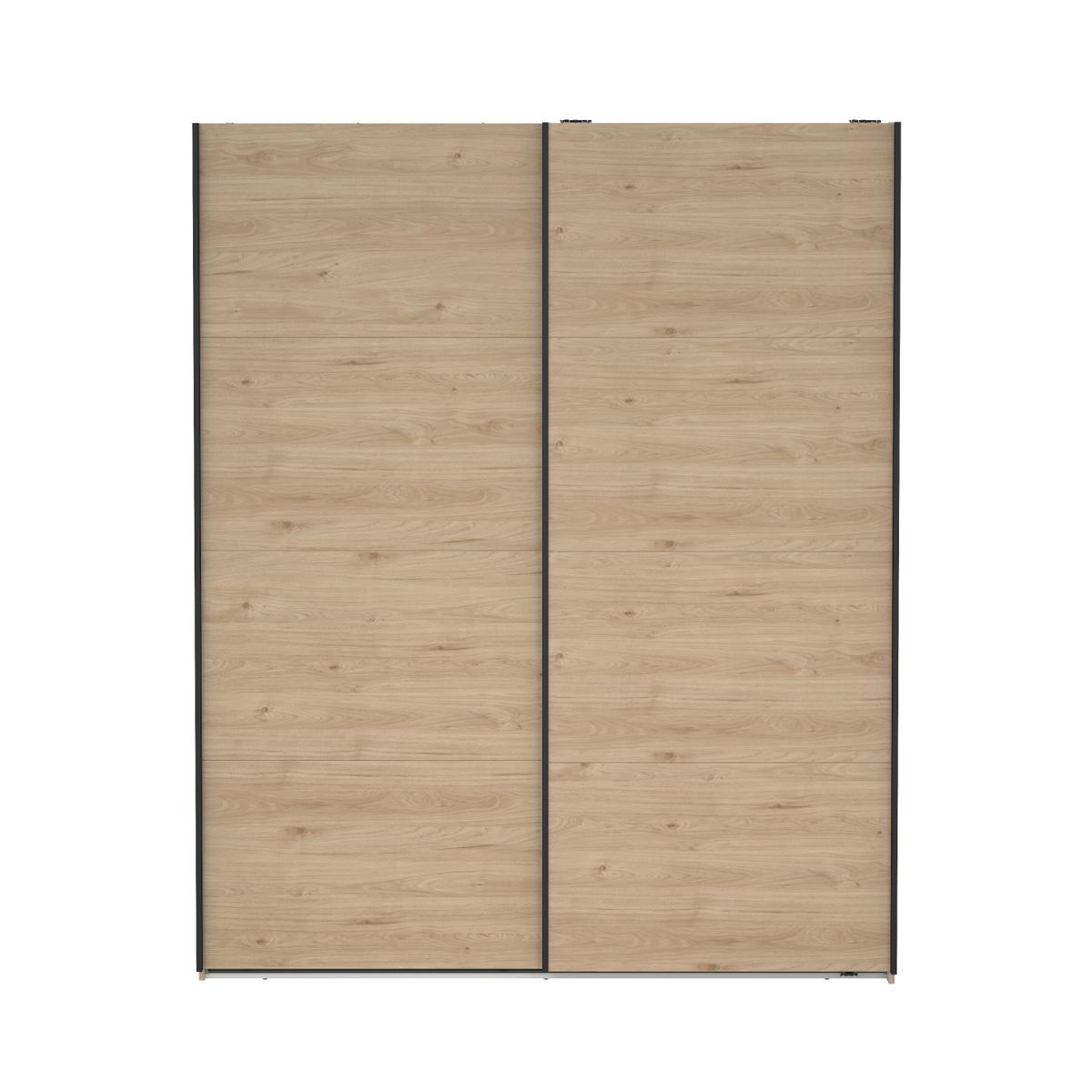 TVILUM Bergamo Garderob med 2 skjutdörrar 180 x 220 cm - Paket