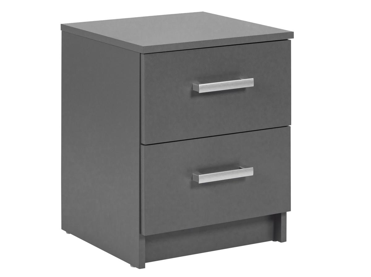 NORDIC LIVING COLLECTION Elenzio byrå, med 2 lådor - grafitgrå melamin
