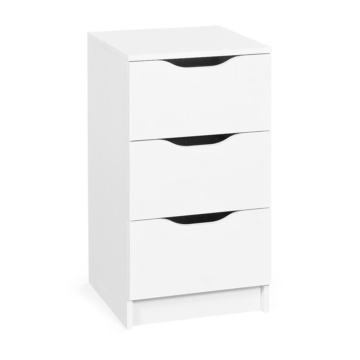 NORDIC LIVING COLLECTION Westphalen byrå, med 3 lådor - vit melamin