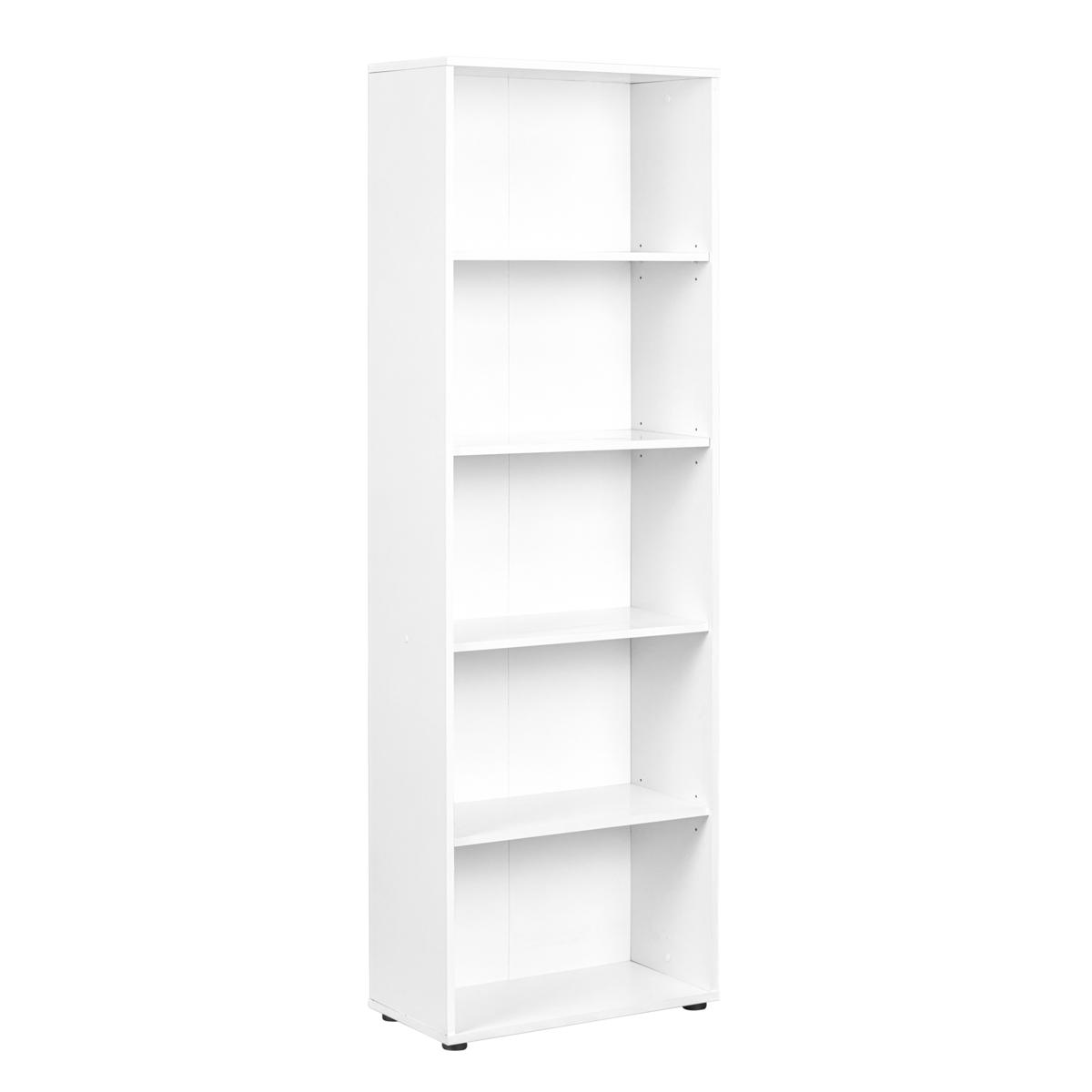 NORDIC LIVING COLLECTION Arco bokhylla, med 4 hyllplan - vit melamin