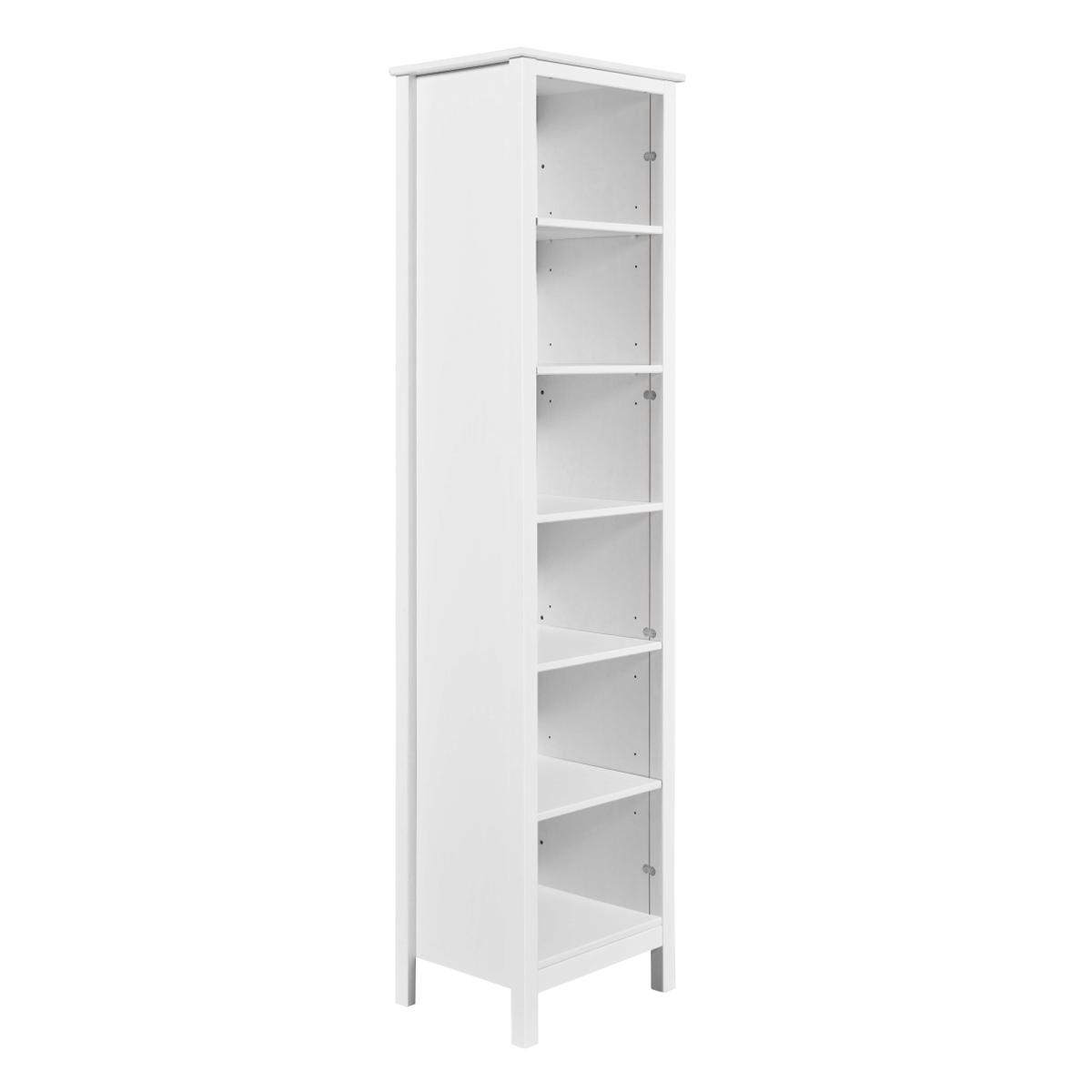 NORDIC LIVING KOLLEKTION Chilly Home bokhylla, L, med 5 hyllor - vit furu
