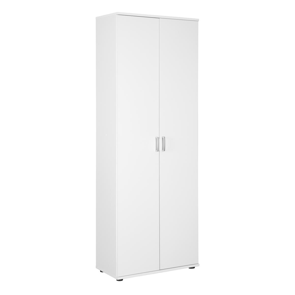 NORDIC LIVING COLLECTION Arconati multifunktionsskåp, med 2 dörrar och 5 hyllor - vit melamin