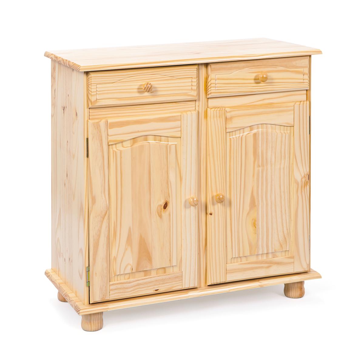 NORDIC LIVING COLLECTION Pamina byrå, med 2 dörrar, 1 hyllplan, 2 lådor - naturlig furu