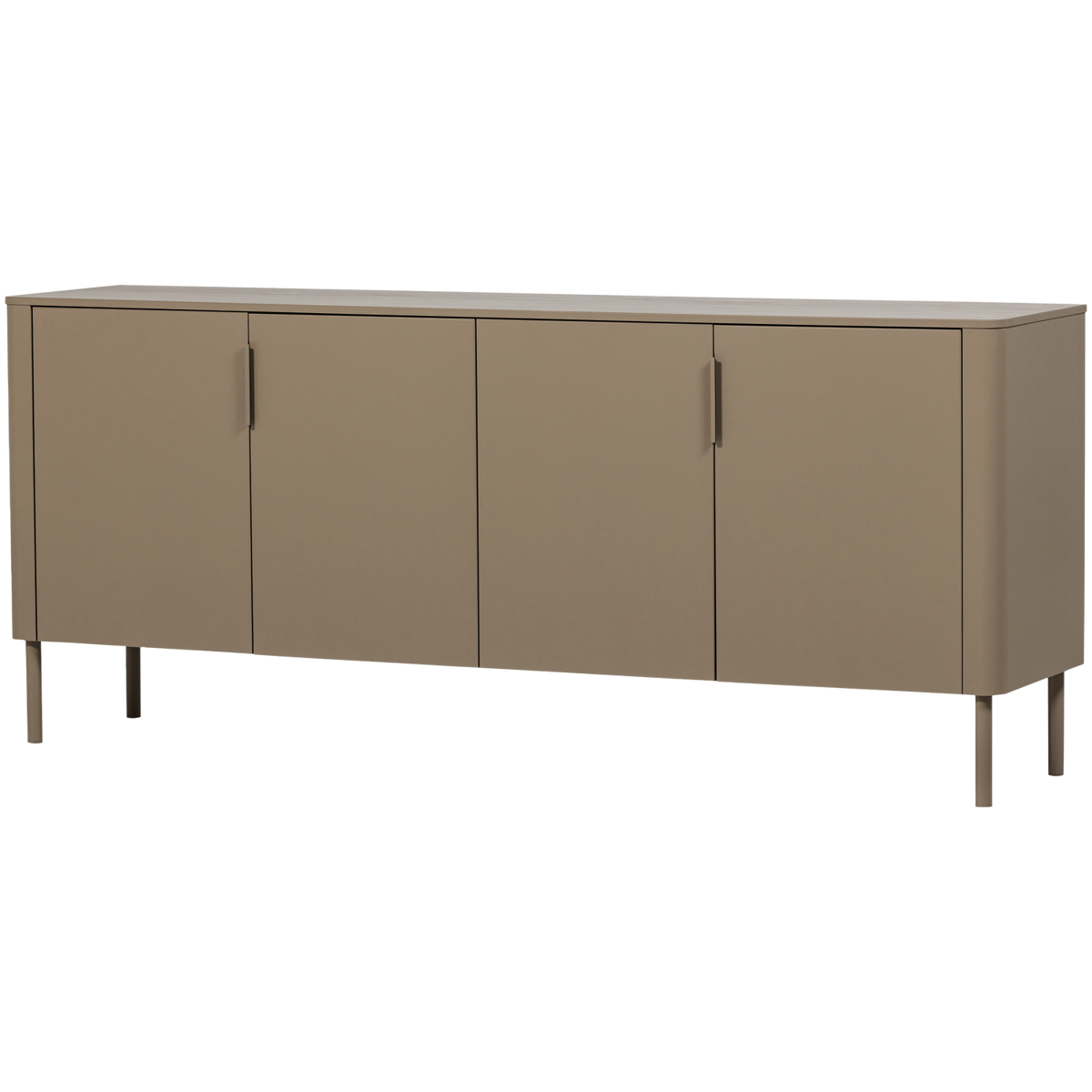WOOOD Gunnar skänk, med 4 dörrar och 1 hyllplan - lerbrun furu (200cm)