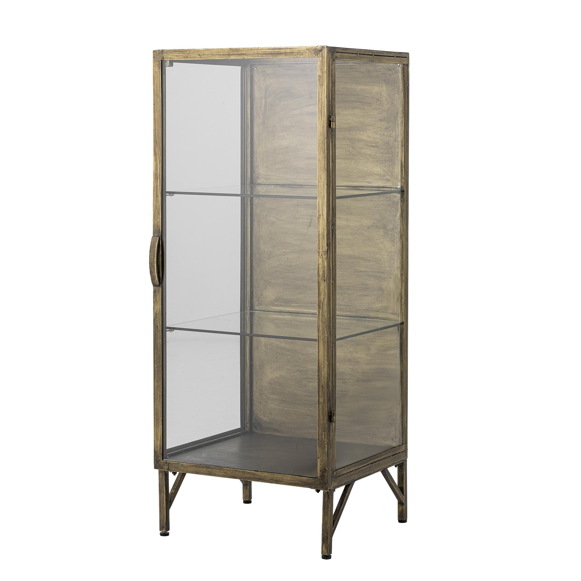 BLOOMINGVILLE Saone Skåp, Mässing, Härdat glas (L45xH110xB40 cm)