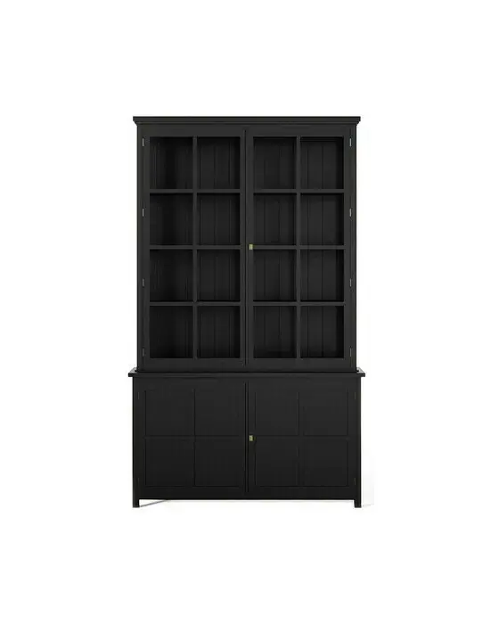 Rhode Island vitrinskåp modern black