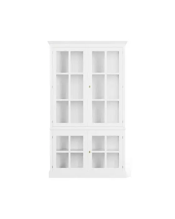 Seethrough vitrinskåp classic white