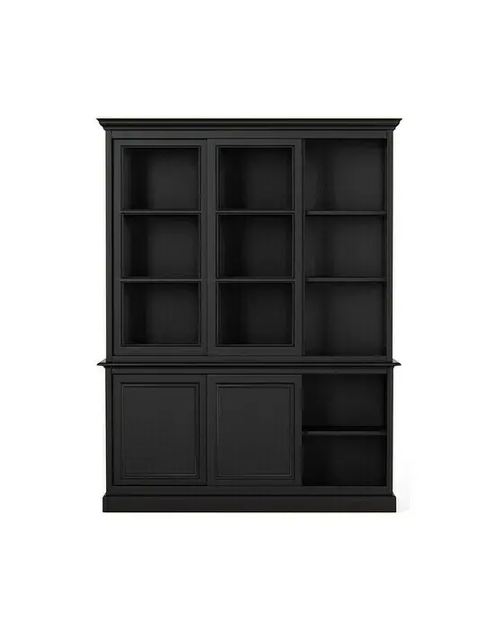 Assonet vitrinskåp modern black