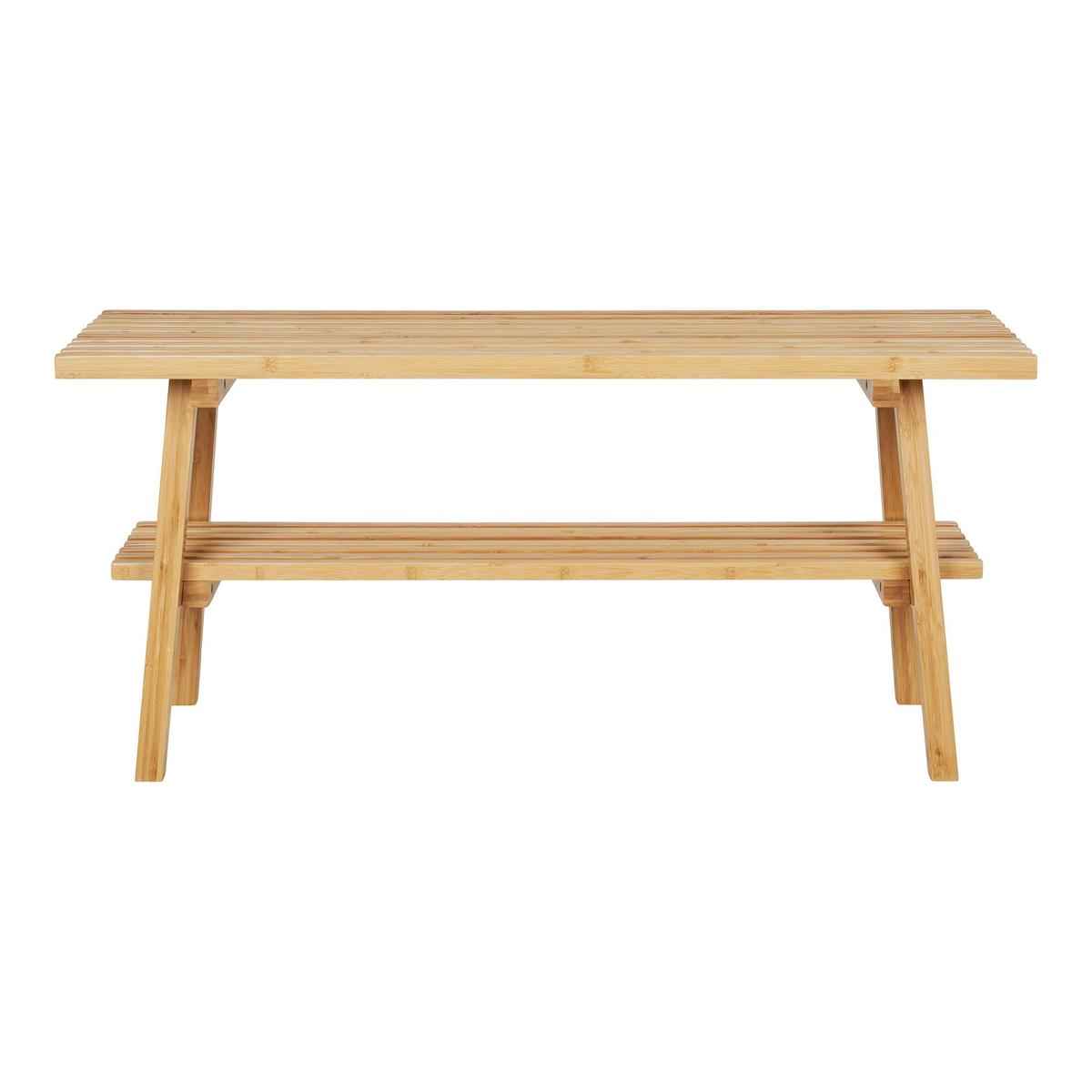HOUSE NORDIC Ember bänk, med hyllplan - naturlig bambu (28x70)