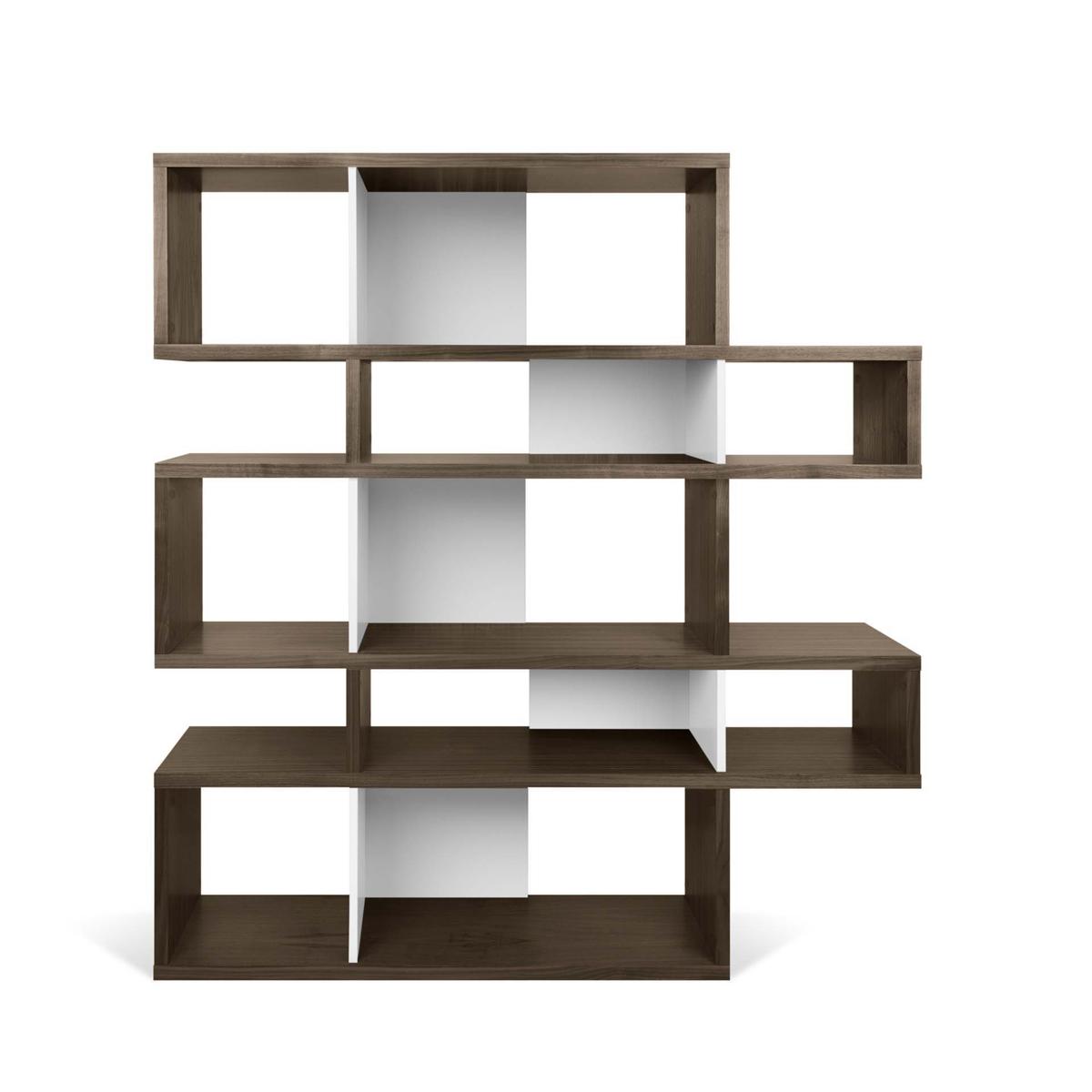 TEMAHOME London Bokhylla 002 - Valnöt/Vit - 156x160x34 cm