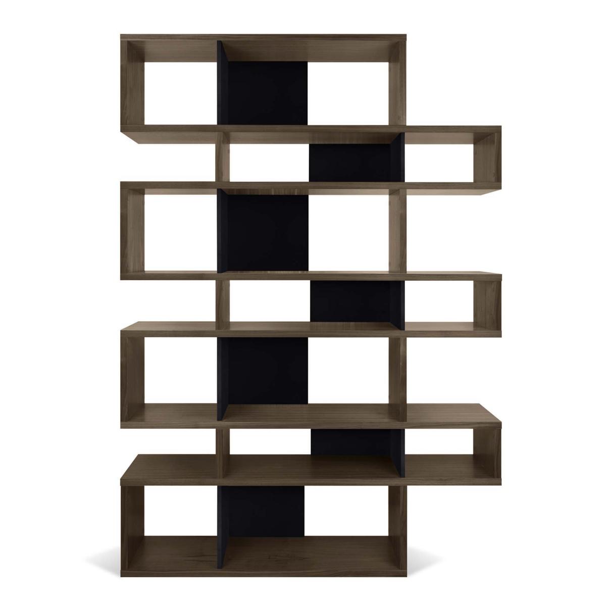 TEMAHOME London Bokhylla 003 - Valnöt/Svart - 156 x 220 x 34 cm