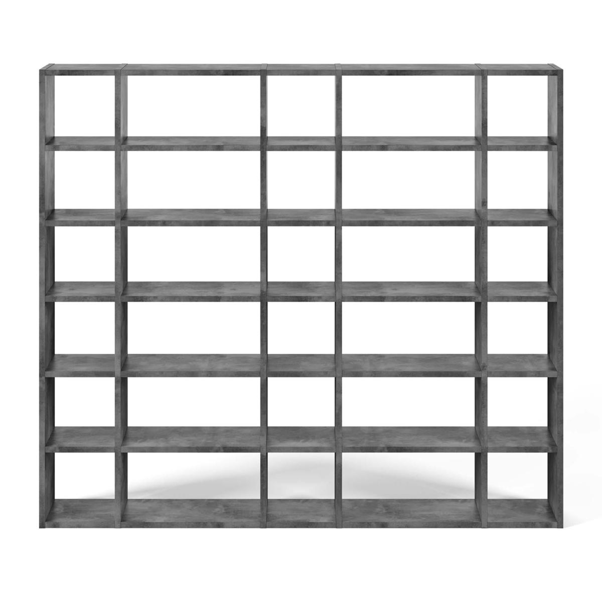 TEMAHOME Pombal 2012-055 Bokhylla - Grå betonglook, 255x224x34 cm