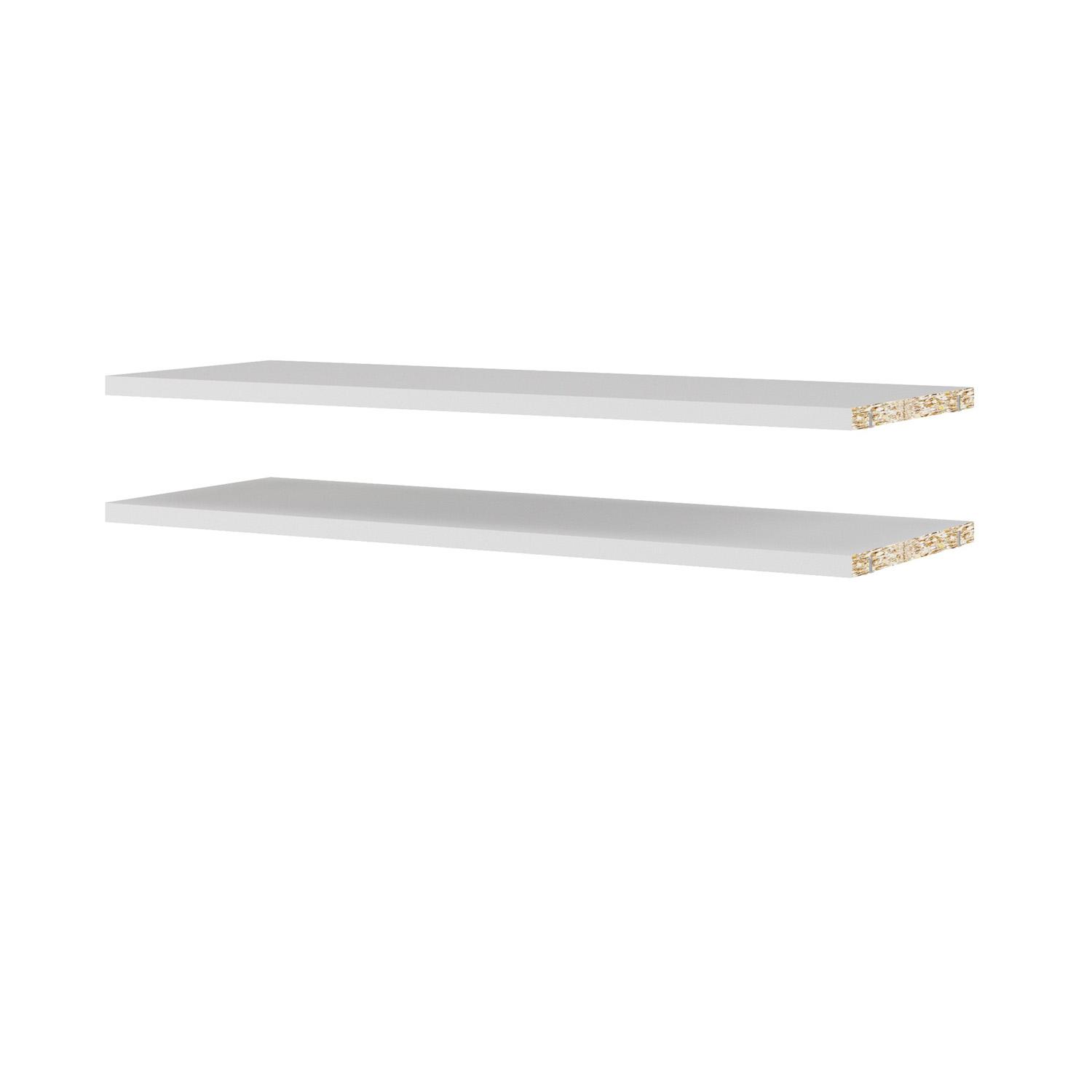 TVILUM Basic hylla - vit, bred (set med 2)