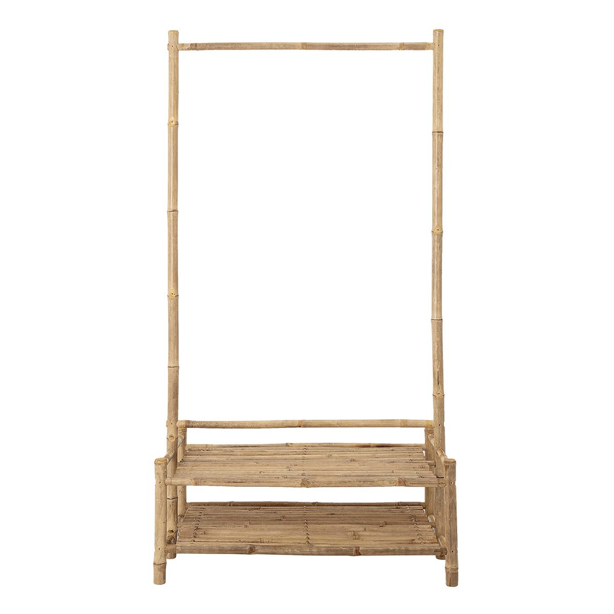 BLOOMINGVILLE MINI klädställ, med hyllor - naturlig bambu