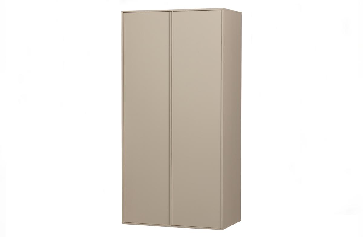 VTWONEN Daily Closet Dubbelskåp, m. 2 dörrar, 2 lådor, 2 hyllor - dakargrau furu (H:200)