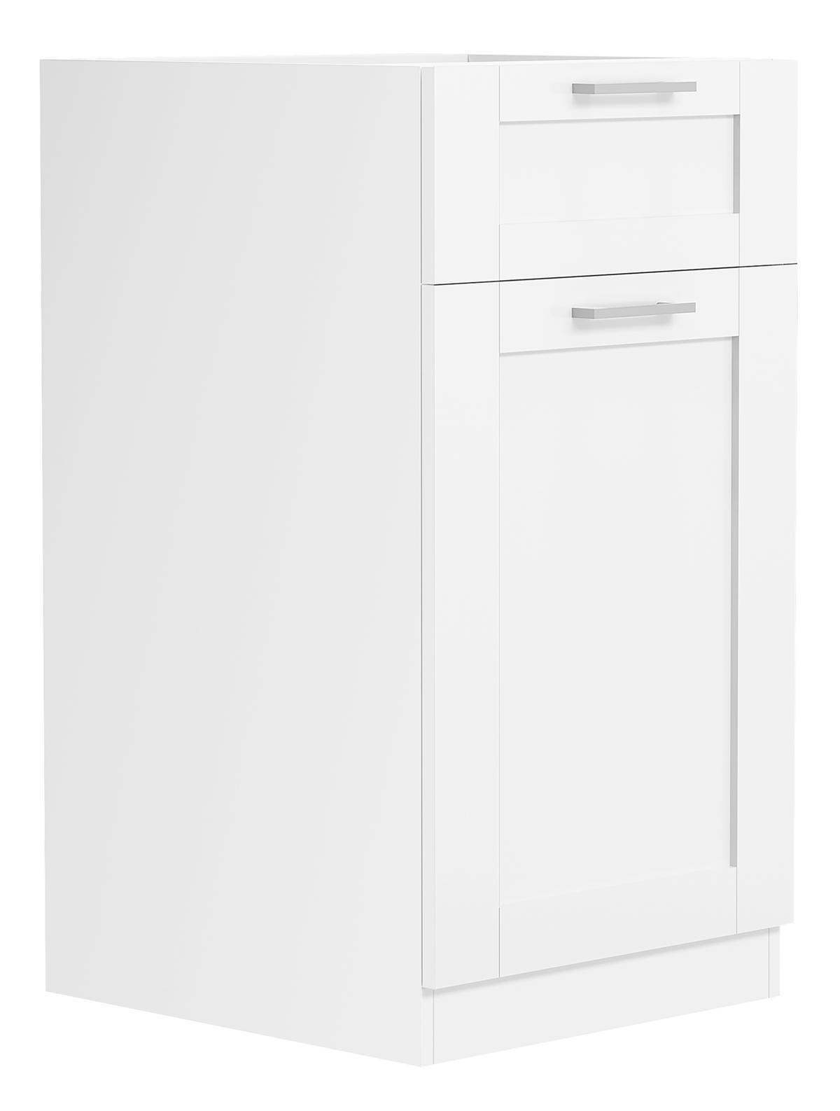 VCM NORDIC Colura köksunderskåp, m. 1 dörr, 1 låda, 1 hylla - vitt trä (B:40)