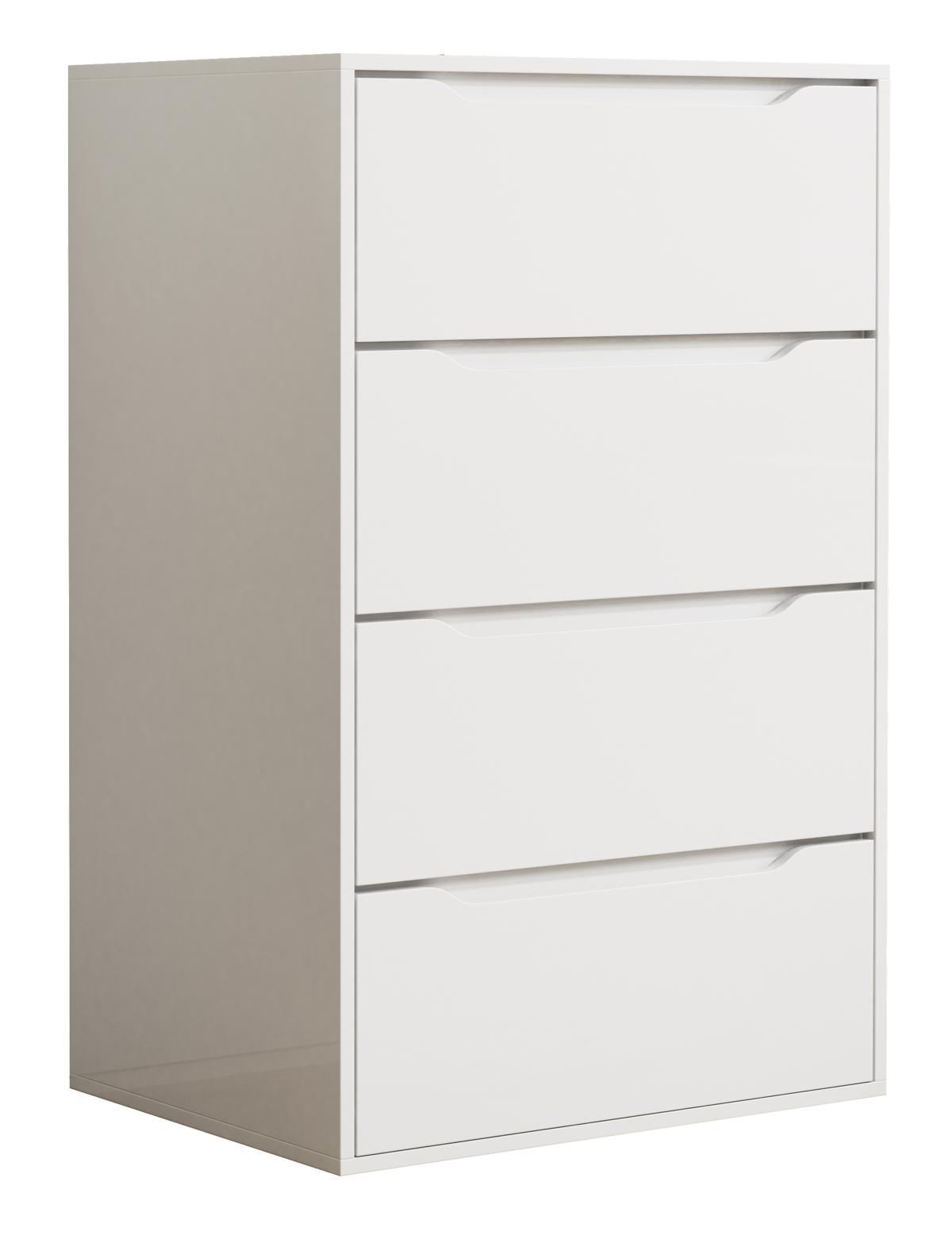VCM NORDIC Malira XL byrå, w. 4 lådor - vitt trä