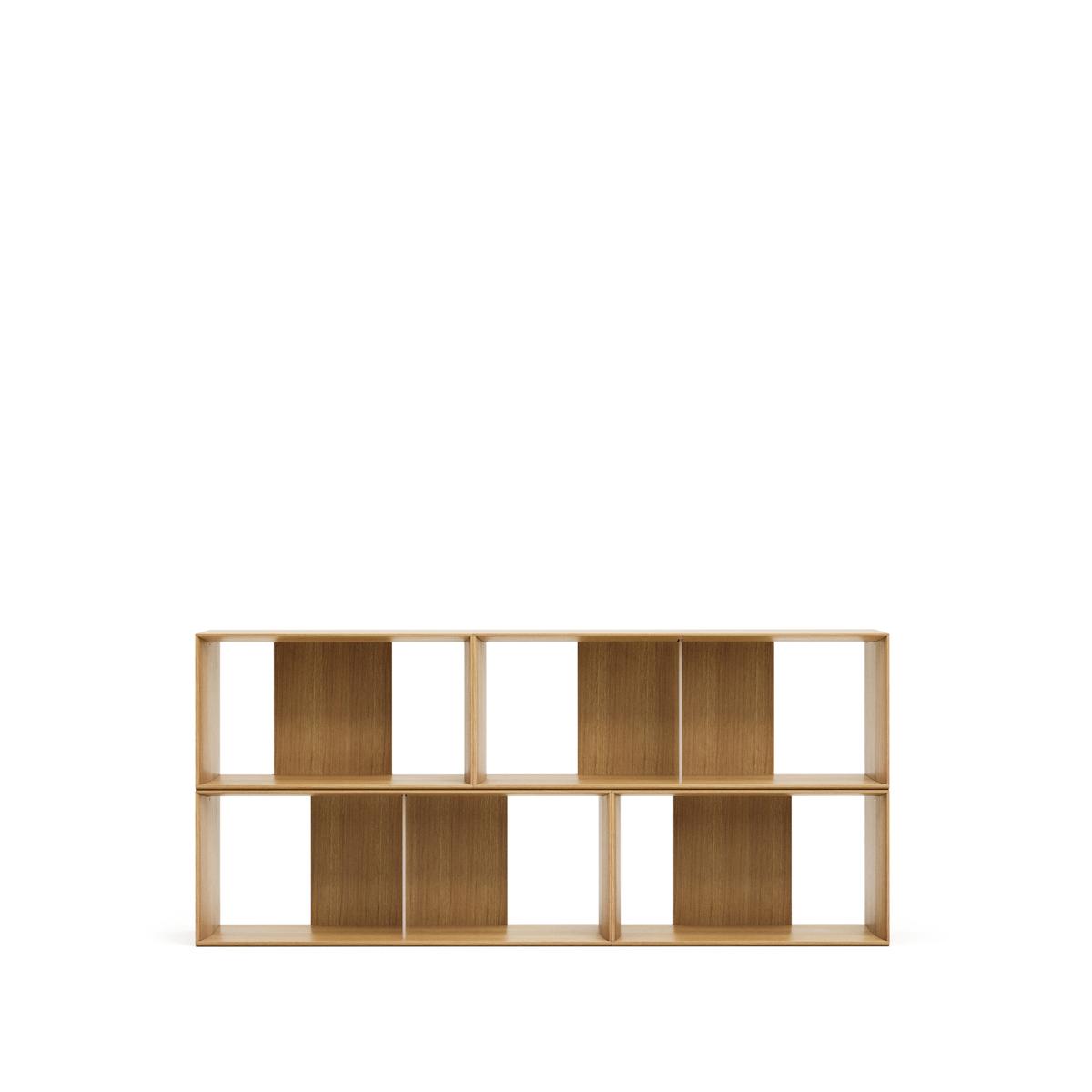 KAVE HOME Litto set med 4 modulhyllor i ekfaner, 168 x 76 cm