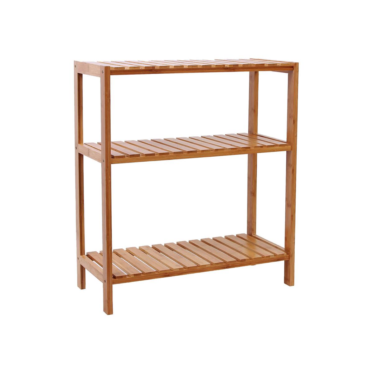 SONGMICS BCB33Y bokhylla, med 3 hyllor - naturlig bambu