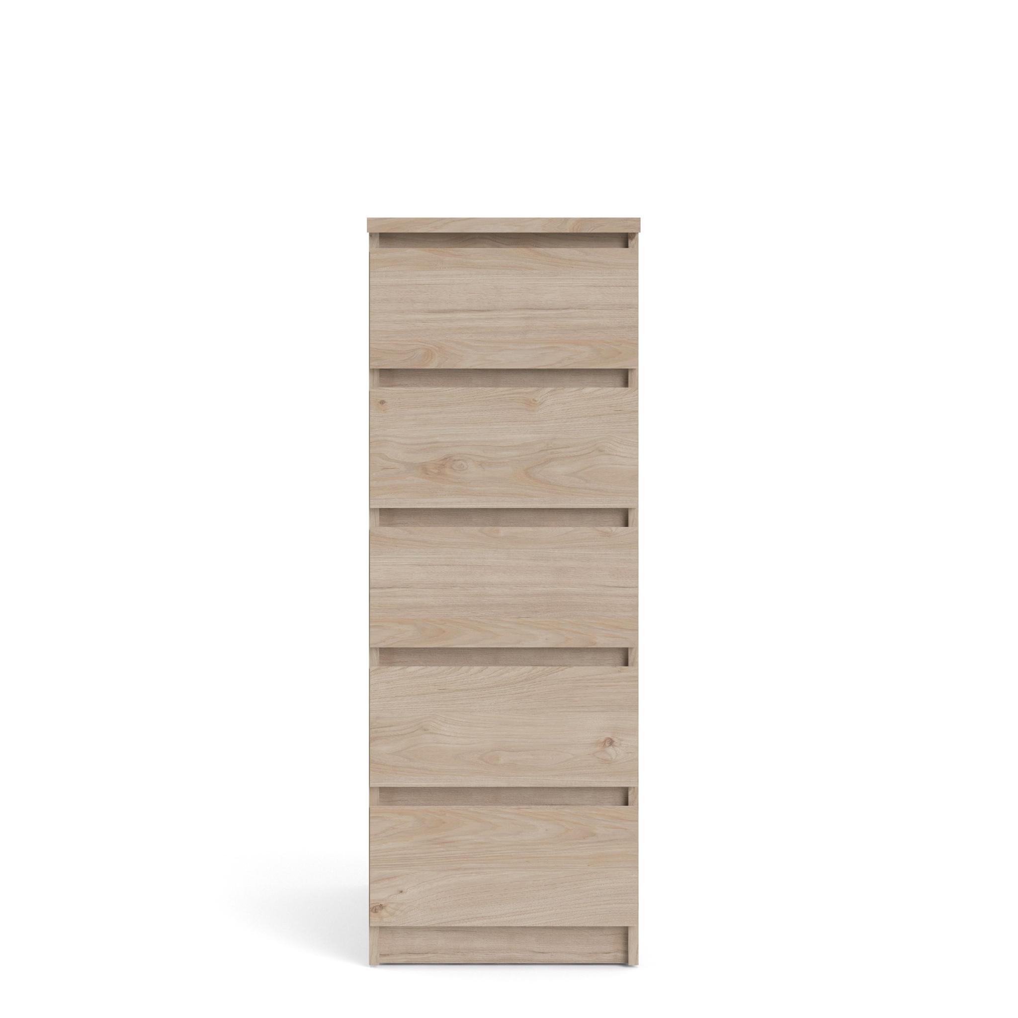 TVILUM Naia Kommode, m. 5 lådor - Jackson Hickory naturspånskiva