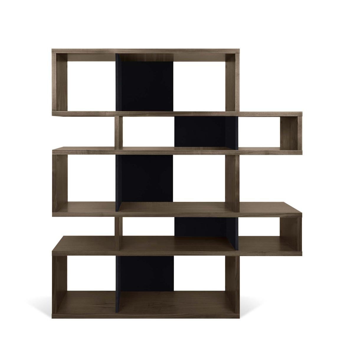 TEMAHOME London Bokhylla 002 - Valnöt/Svart - 156x160x34 cm