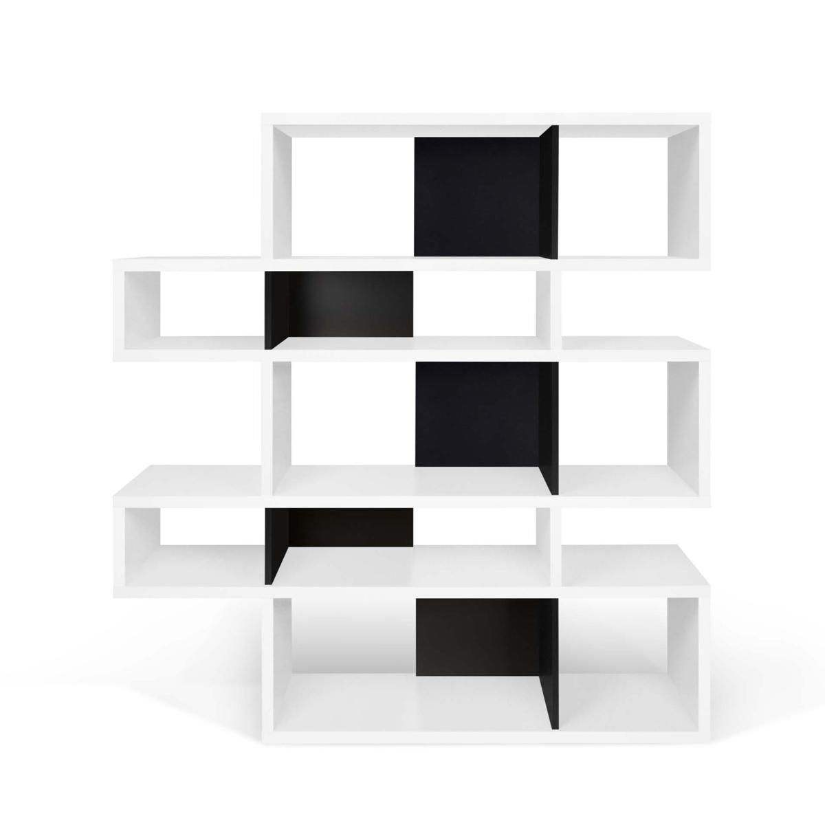 TEMAHOME London Bokhylla 002 - Vit/Svart - 156 x 160 cm