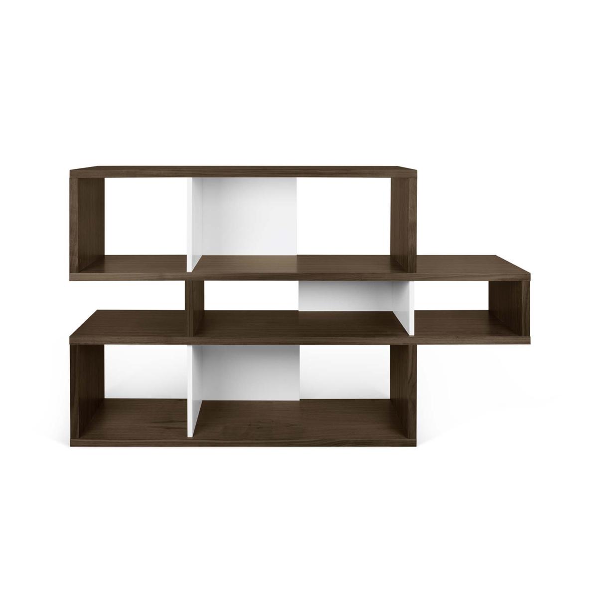 TEMAHOME London Bookcase 001 - Vit/Valnöt, 156x100x34 cm