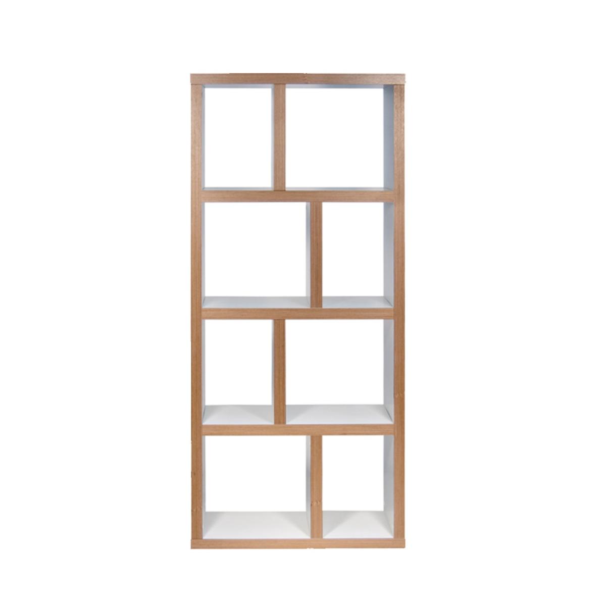 TEMAHOME Berlin Bokhylla 70 4L - Vit/Natur - 70x159 cm