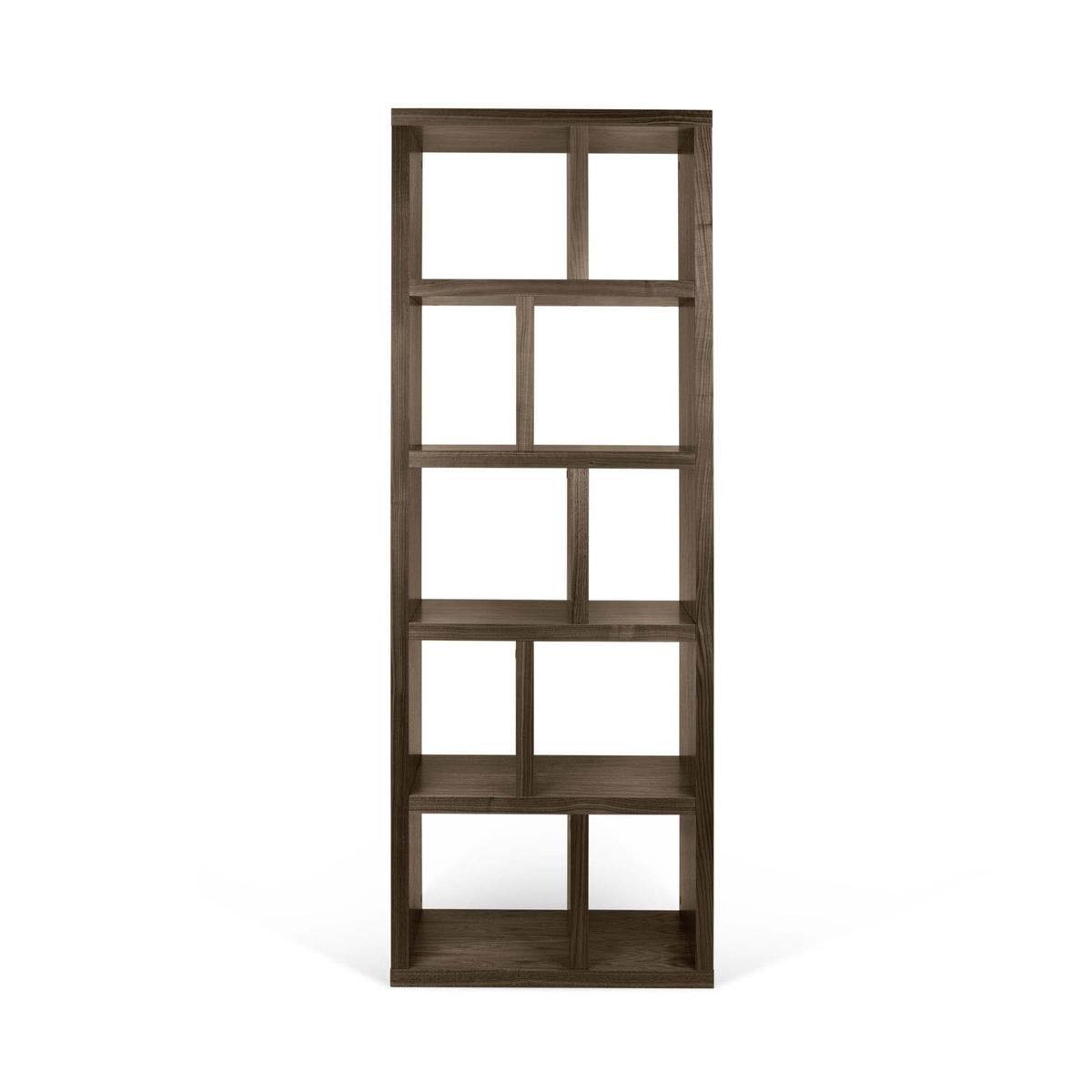 TEMAHOME Berlin Bokhylla - Valnötsfaner, 5 hyllor, 70 cm