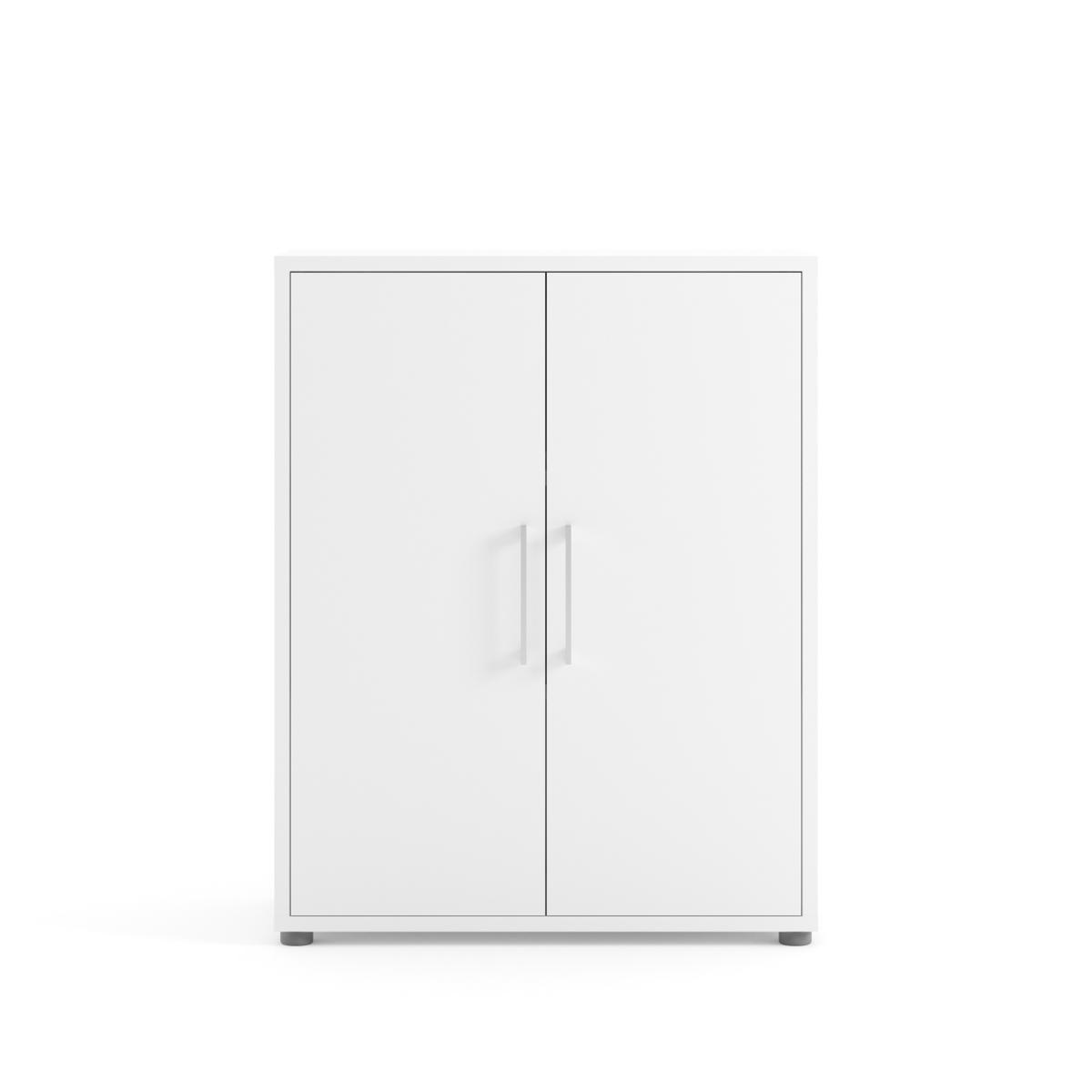 TVILUM Prima skänk - vit laminat, 2 dörrar