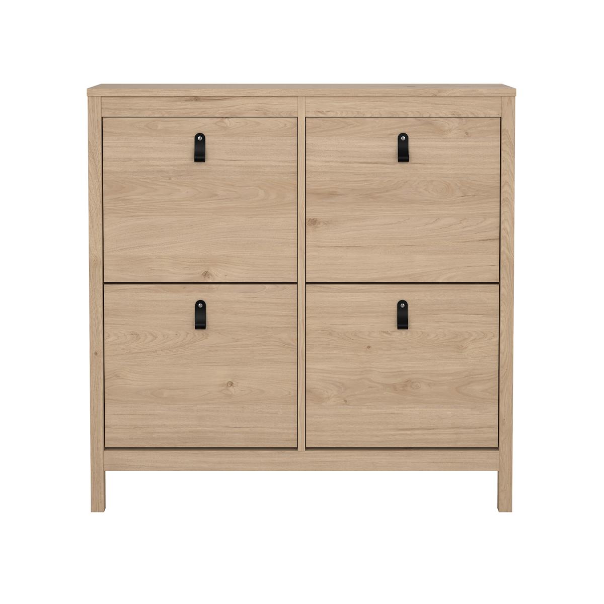 TVILUM Madrid skoskåp, med 4 gångjärnsförsedda dörrar - Jackson Hickory trä
