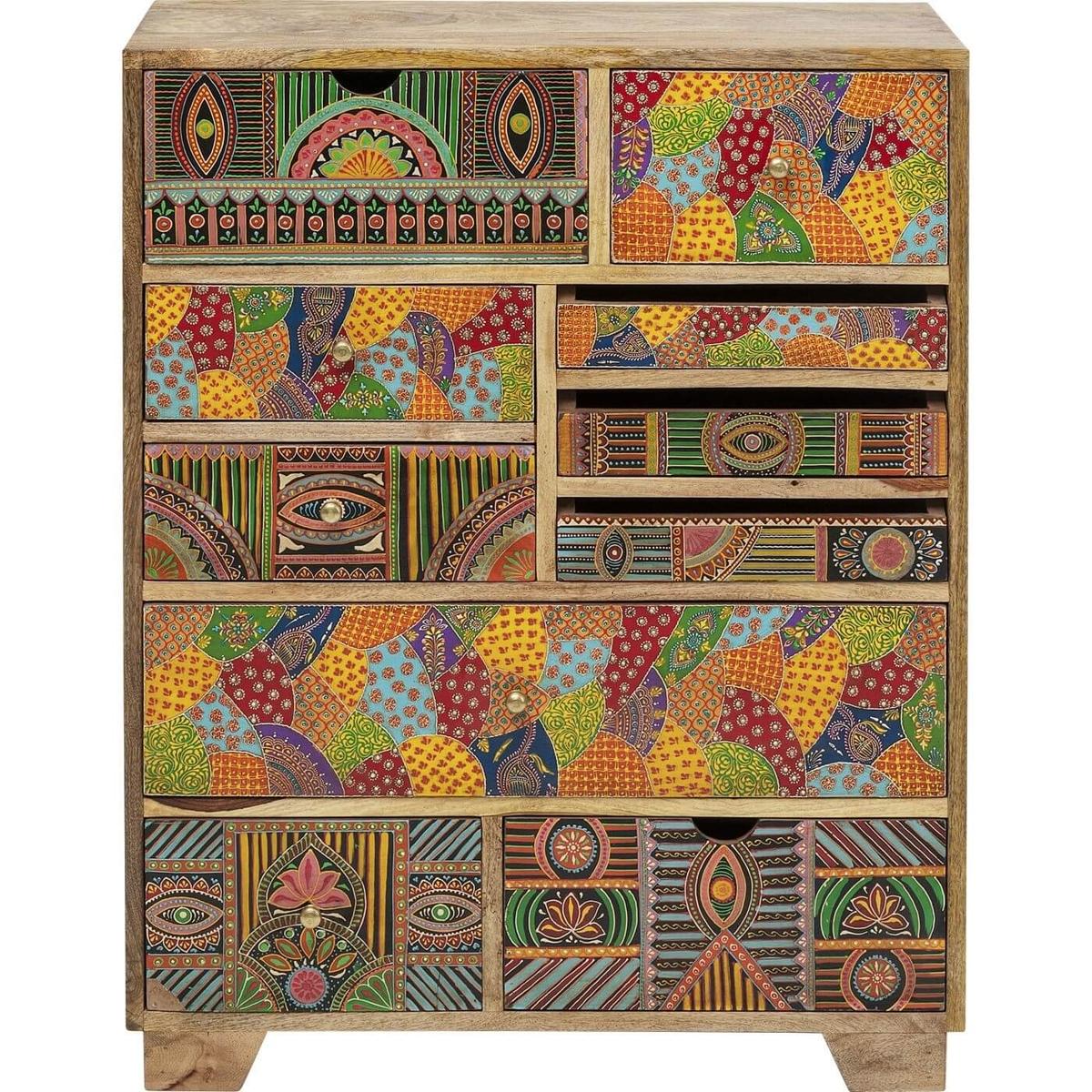 KARE DESIGN Paradise Byrå - Mångfärgat Mangoträ och MDF (68 x 30 cm)